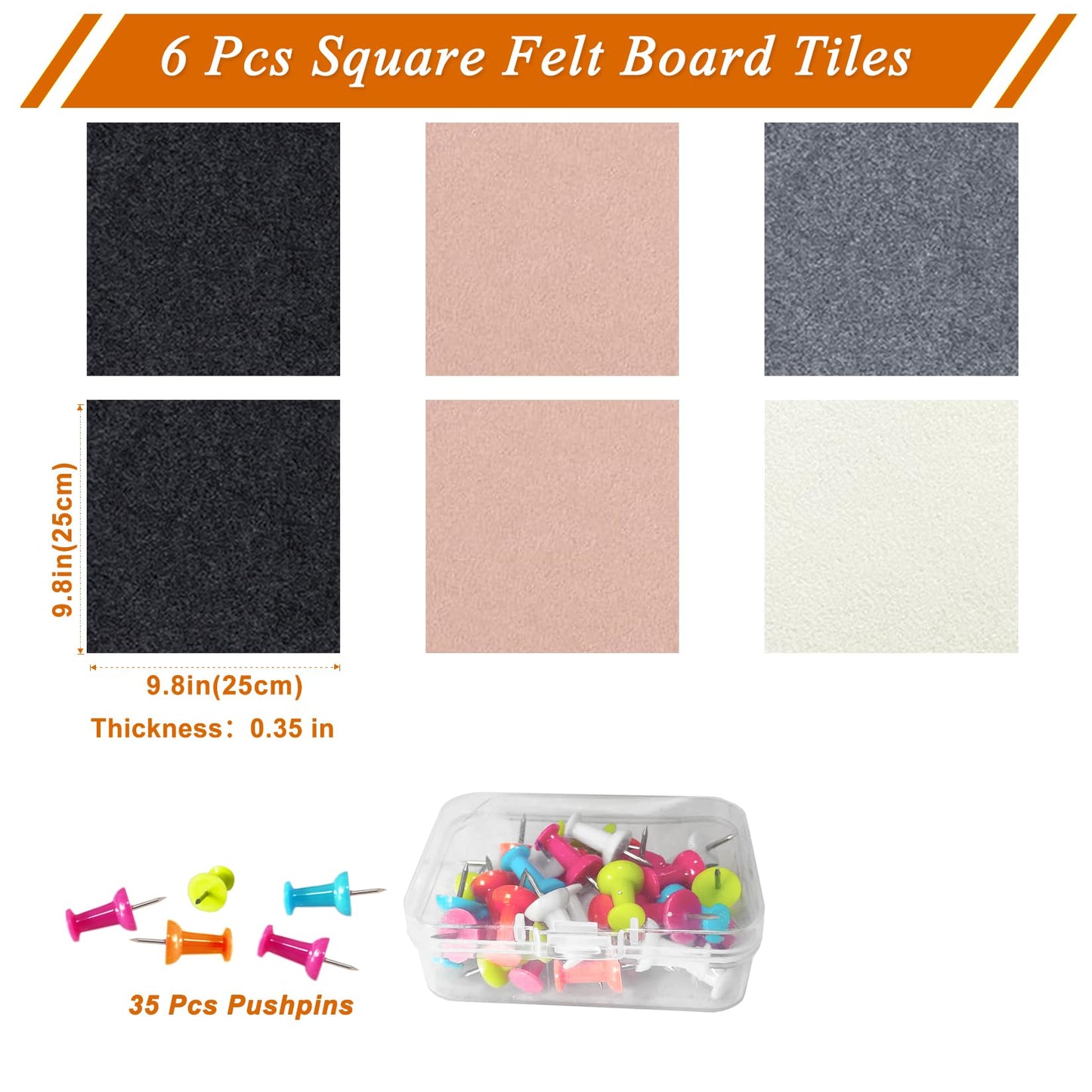 HULAVO 8 Pcs Hexagon Felt Cork Bulletin Board Tiles, Self Adhesive DIY Bulletin Board Pin Board for Office School Home Wall Decor Memos Photos Display(Rose Pink)