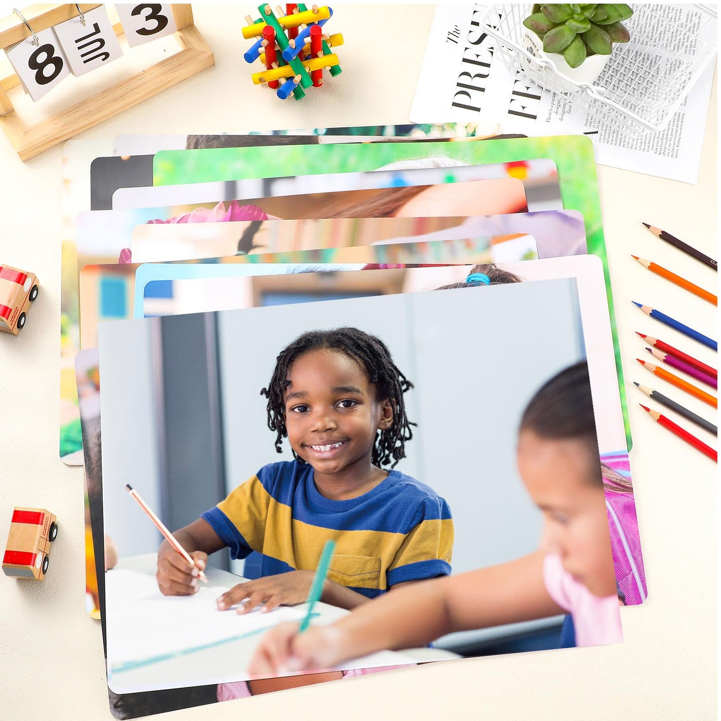 Motiskyy 12 Pcs Diversity Posters for Classroom Preschool Educational Learning Real Pictures for Daycare Home Multicultural Awareness(Kids Image Poster Style)