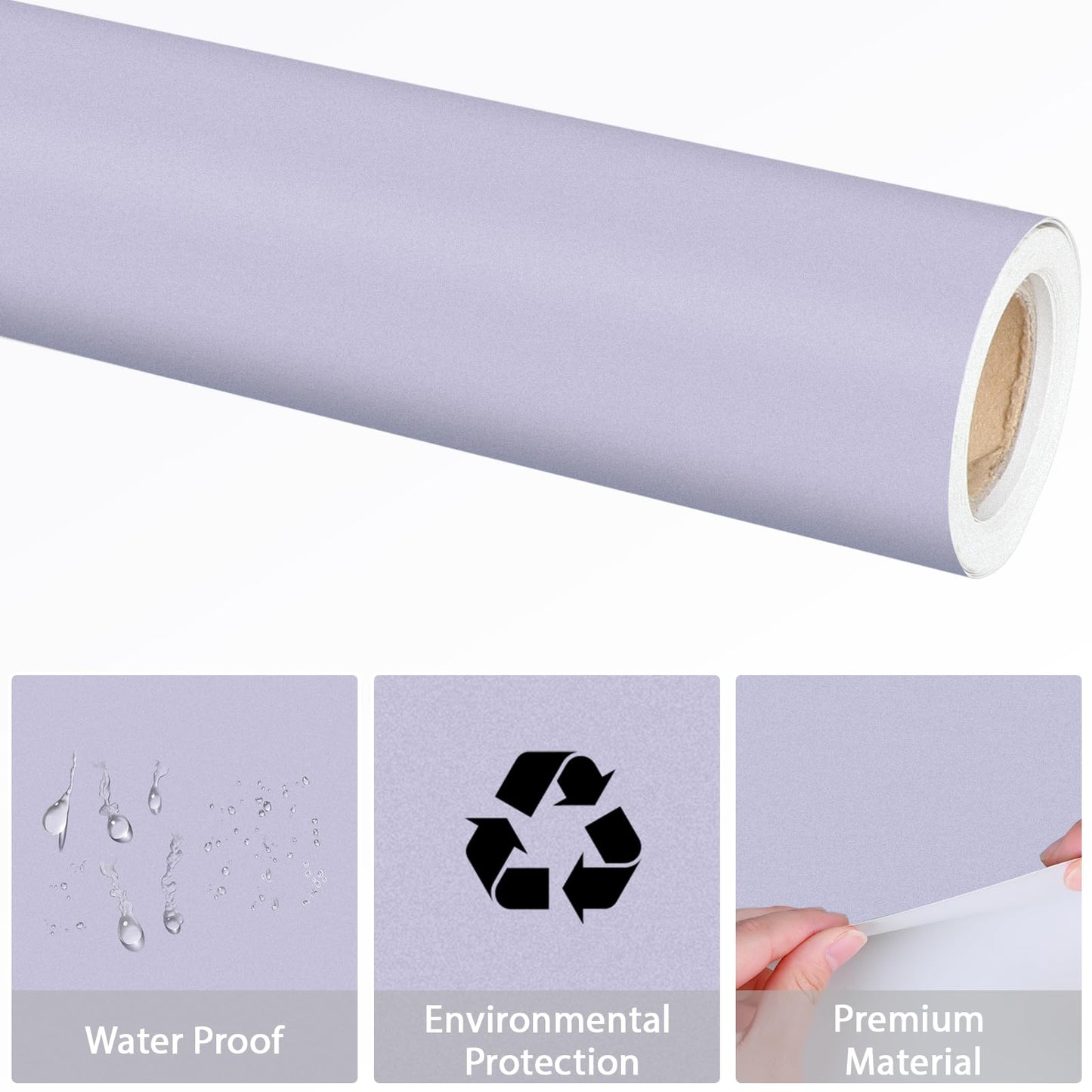 Light Purple Bulletin Board Paper Roll Lavender Bulletin Board Background Paper Back to School Classroom Decoration Poster for Art Craft DIY Projects Home Office Classroom Party Supplies 17.7in x 20ft