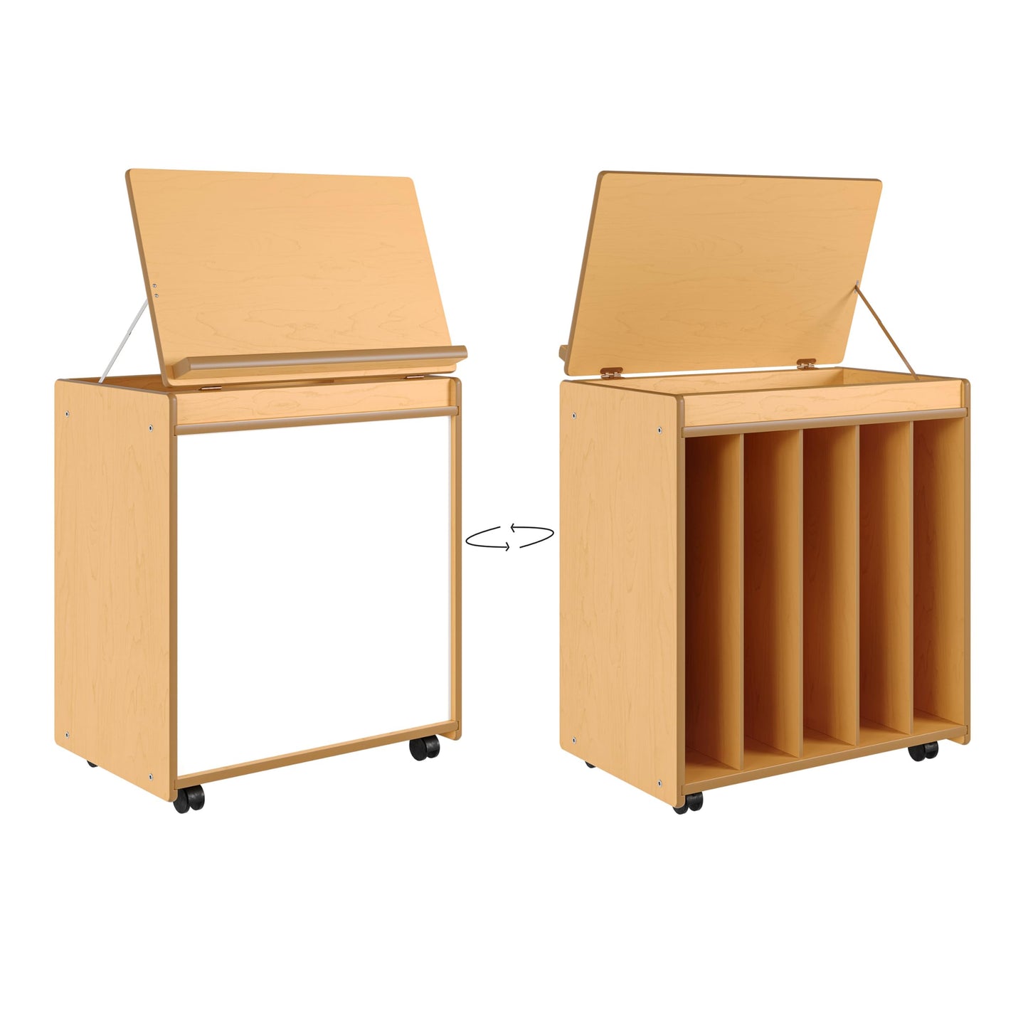 Angeles Value Line Big Book Display, 25" L x 30" H, Kids Storage Organizer, Kids Bookshelf for Classroom, Playroom, Nursery, Montessori School, Natural
