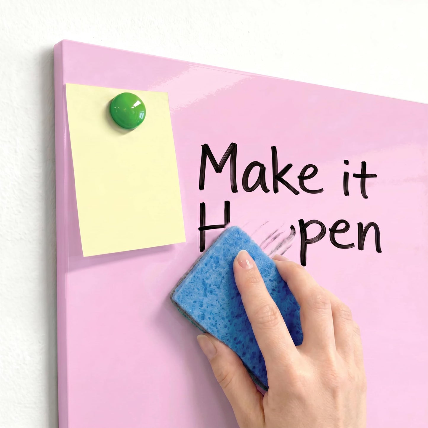 Comix Magnetic Board, 6 Pack Magnetic Whiteboard for wall, 11.8 x 11.8 Inches Dry Erase Board for Kids, Students, White Board Dry Erase Set for Fridge, Office and Home, Pink