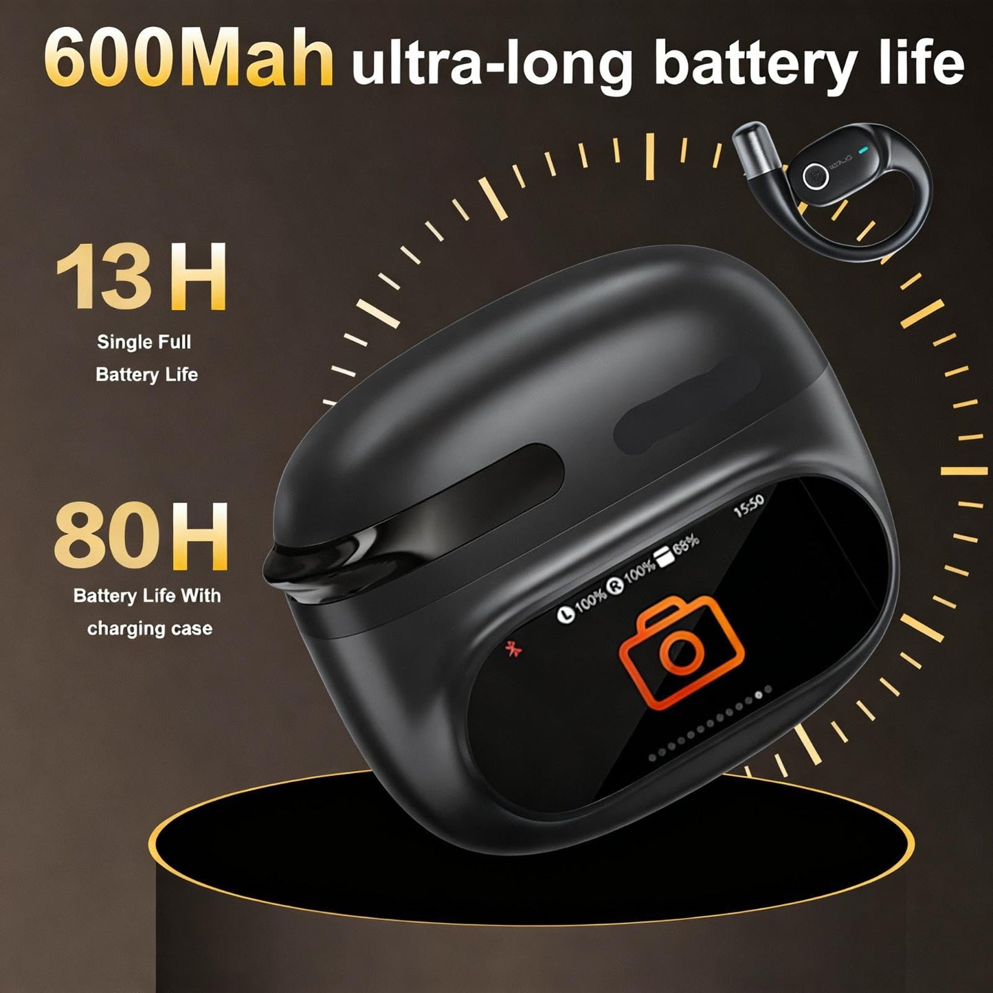 NAMYVERA AI Translation Earbuds Real Time 80H Playtime 164 Language Translator Earbuds Audifonos Traductores Wireless Bluetooth Headphones for Global Travel Business Meeting Learning