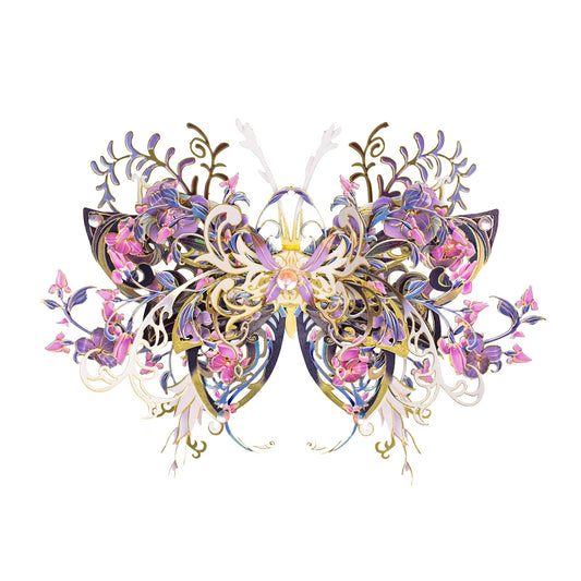 MU 3D Metal Puzzles for Adult Flower and Butterfly B-Nige, Insects Animals Floral Puzzles Metal Model Kits Building,Birthday Gift Brain Teaser DIY Sets Home Decor