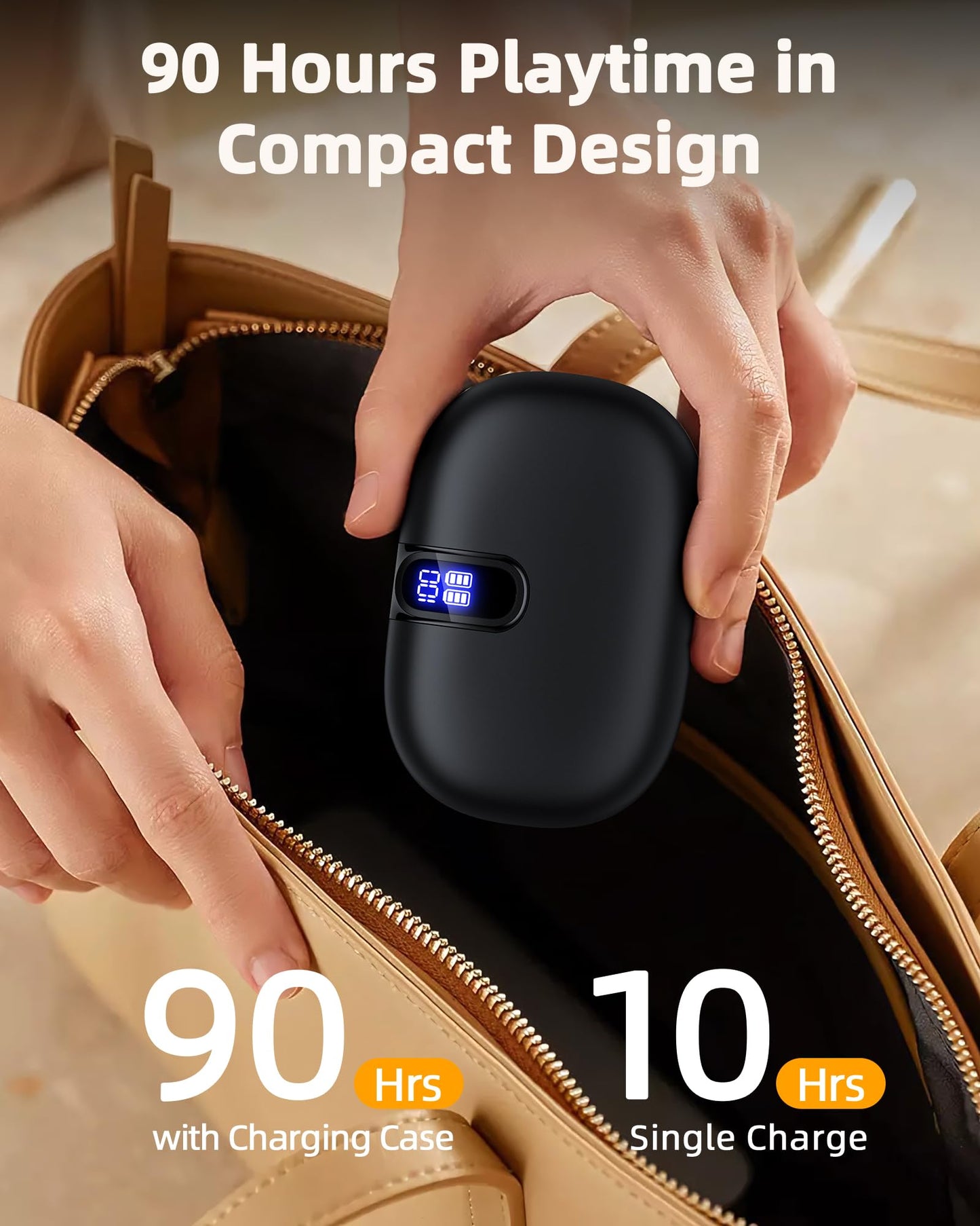 AI Translation Earbuds Real Time 164 Languages Translator Ear Buds 90H Playtime Wireless Translating Earbuds with LED Display AI Headphones Audifonos Traductores for Travel Business Learning Graphite