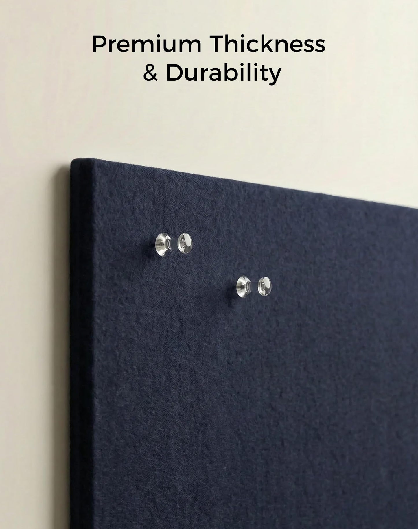 Aothia Felt Bulletin Board Tiles for Wall, 12 Pack Large 48" x 36", Felt Wall Tiles Cork Board Alternative, Adhesive Bulletin Board Tiles for Office, Classroom & Home, Navy Blue