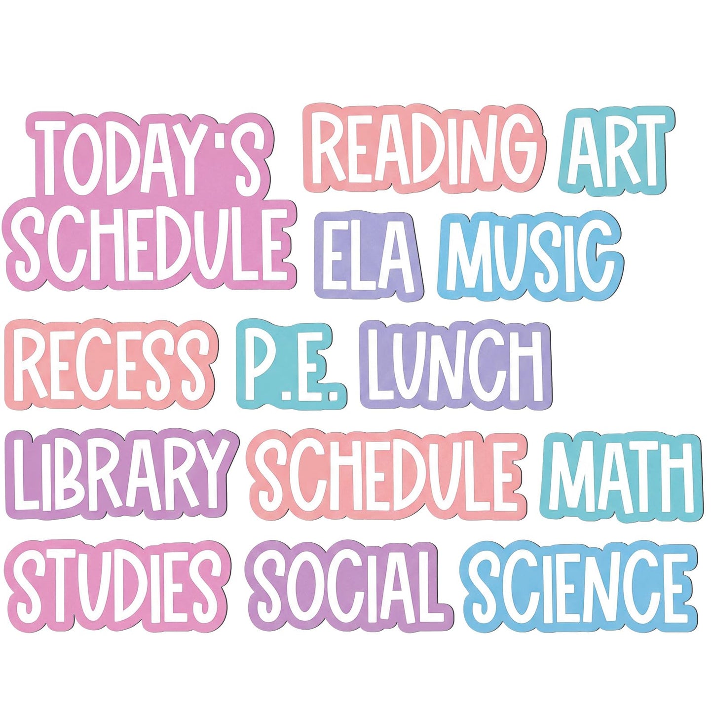 AmazingSpark 12 Pcs Class Subjects Magnets Pastel Classroom Daily Schedule Magnets Reusable Today's Schedules Labels Dry Erase Label for Whiteboard Bulletin Board Decor School Elementary Organization