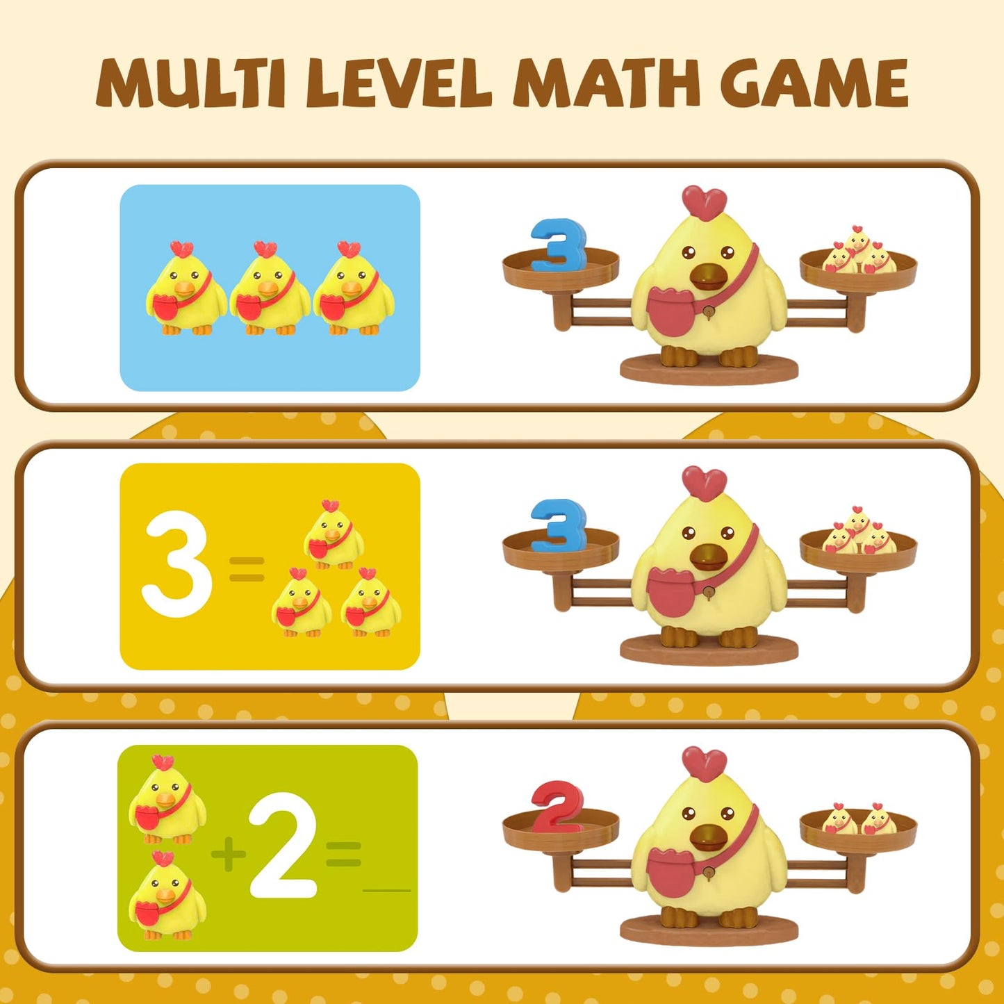 Snugzy Chicken Balance Counting Toys, Number Counting Scale Games for Kids Cool Math Learning Games for Boys and Girls Preschool Kindergarten Learning STEM Montessori Educational Toys for 3+