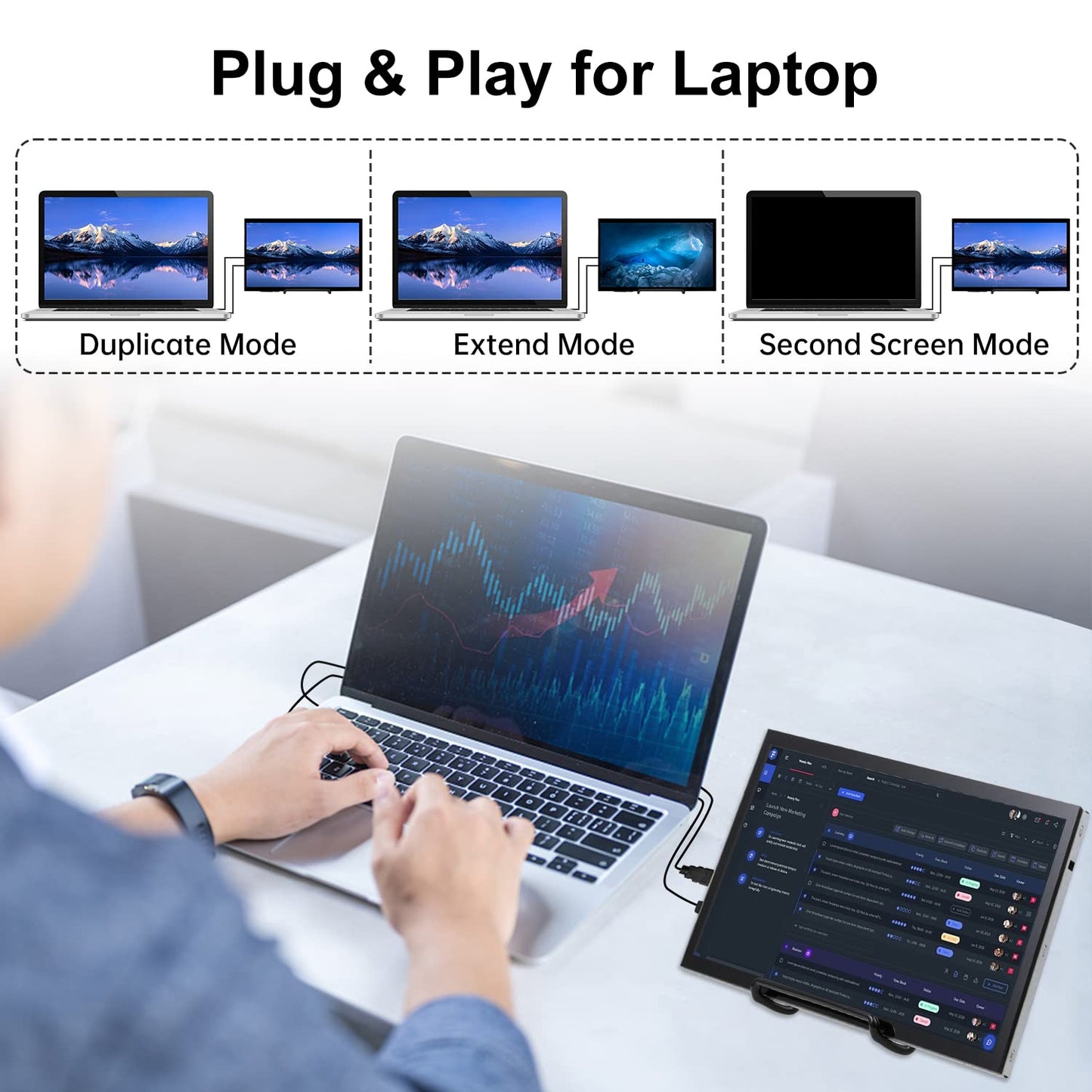 HAMTYSAN Raspberry Pi Screen, 10.1 Inch Touchscreen Monitor 1024x600 Small HDMI Monitor w/Stand, IPS LCD Screen Display for Raspberry Pi 5/4/3/2/Zero/B/B+ Jetson Nano Win11/10/8/7, Driver Free