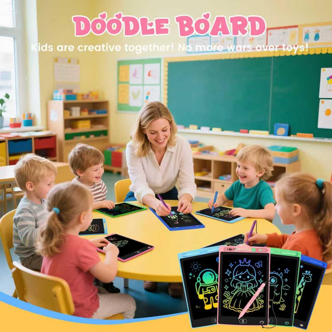 Glochin 20 Pack LCD Writing Tablet for Kids, Erasable and Reusable Toddler Doodle Board in 8.5 inch, Ideal Educational Drawing Pad for Learning Toy for Ages 3-8 Gifts for Girls Boys