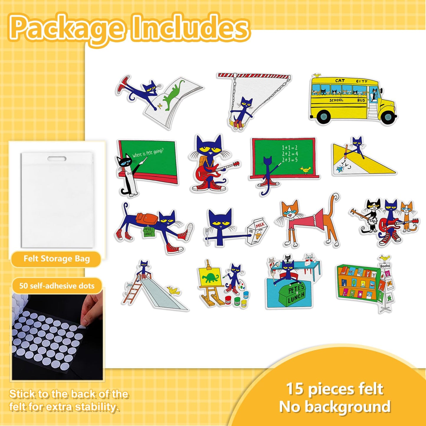 Ai fsem Pete the Cat Where Am I Felt Board Story Sets Classroom Must Haves Speech Therapy Materials Flannel Board for the Classroom Teacher Play Set