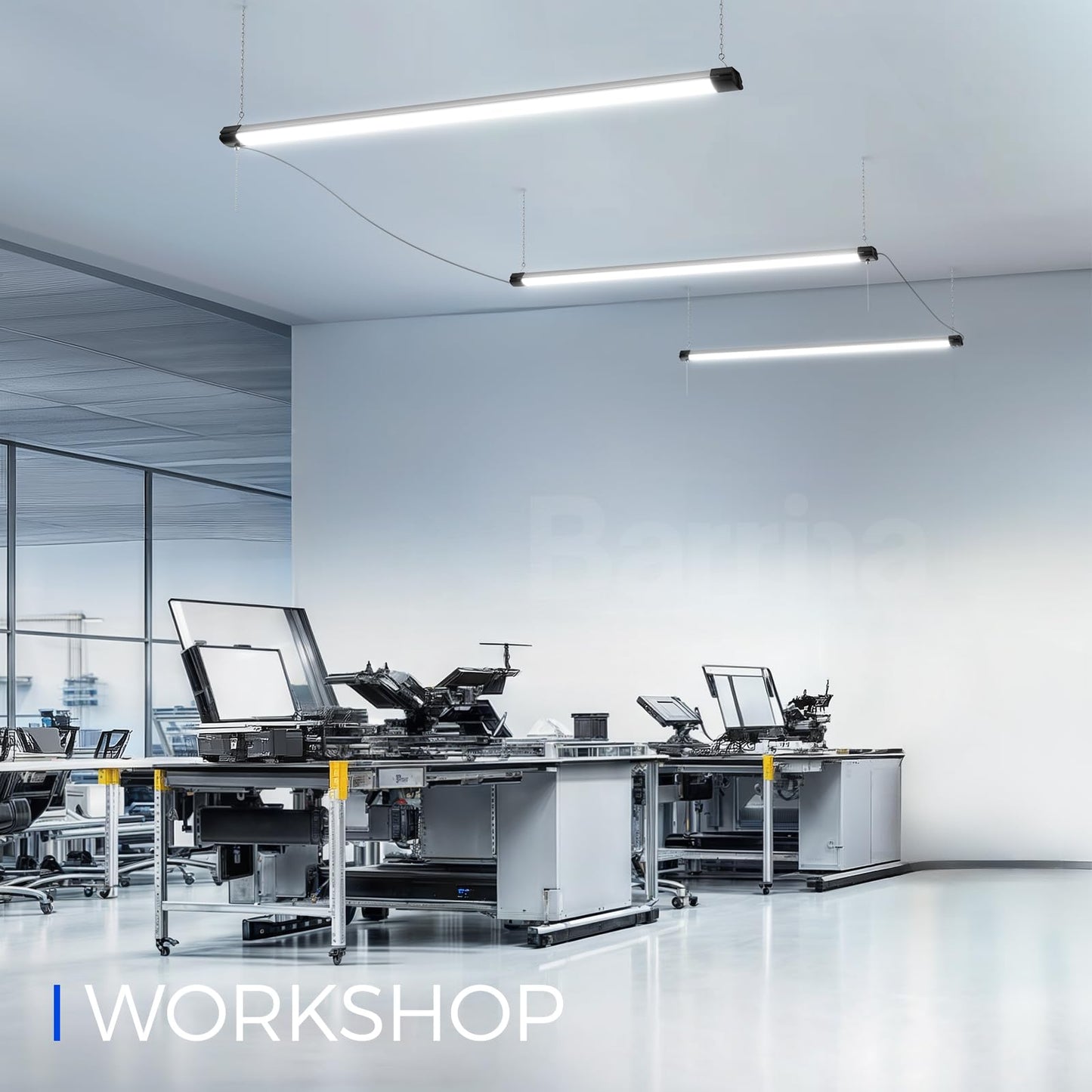 Barrina BS84 LED Shop Lights, 84W, 10000LM, 6500K, 4FT, Aluminum, 10 Packs, Pull Chain, ETL Certified