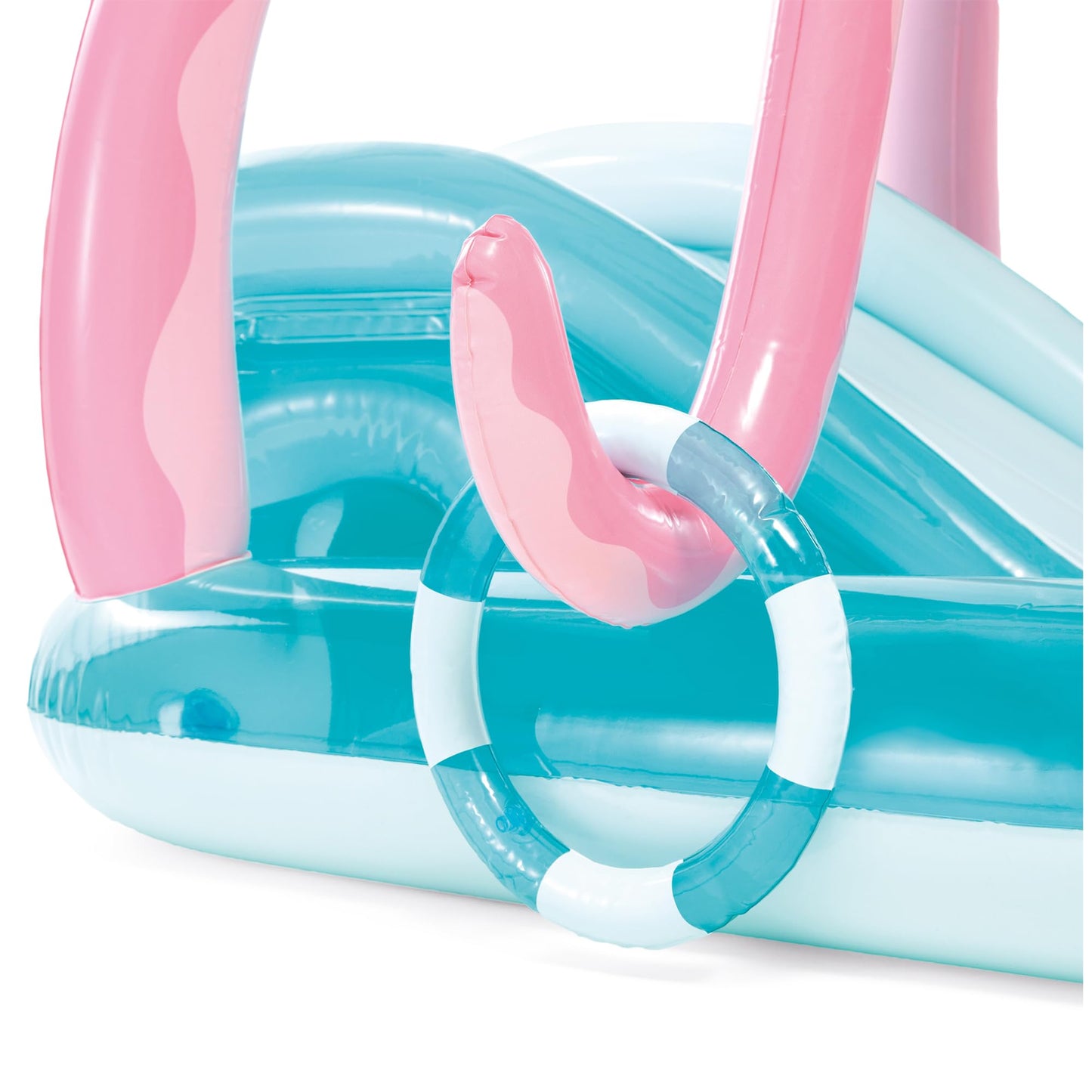 INTEX Friendly Octopus Inflatable Kiddie Pool: Inflatable Kids Pool with Water Sprayer and Slide – Splash Pad – 92" x 72" x 59" – Ages 3+