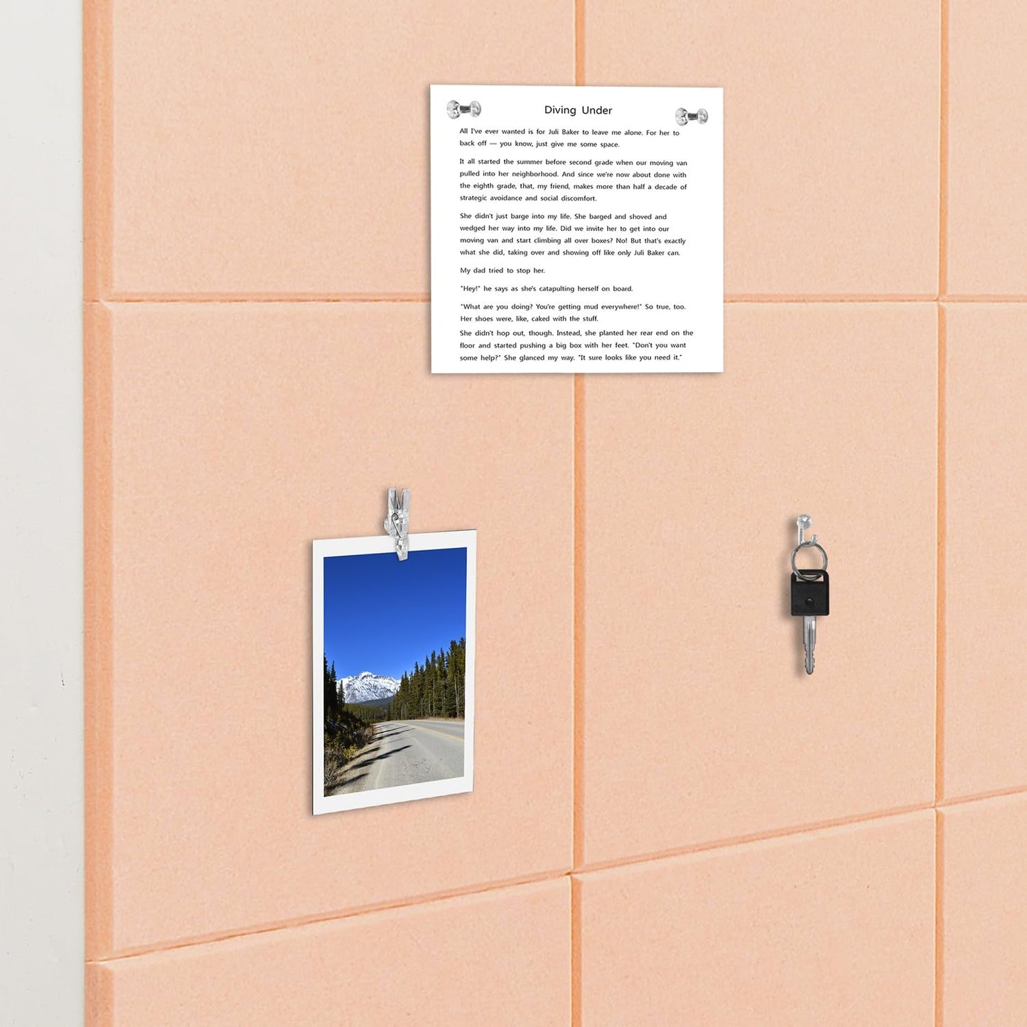 G Gamit Felt Wall Tiles Bulletin Board Large Cork Board Alternative 12 Pack 11.81”x11.81”x0.47” Felt Pin Board Tack Board with Safe Removable Adhesive Tabs for Home Office School 48x36(Light Pink)