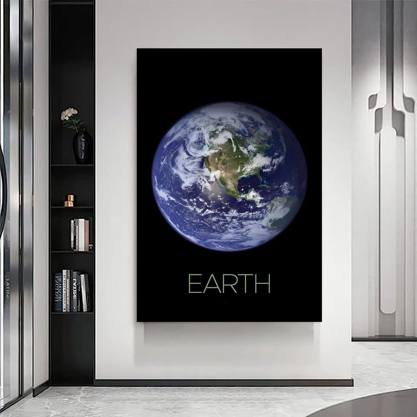 XIAOLOUTINYU Solar System Canvas Wall Art - Earth Planet Space Poster for Kids Room Bedroom Classroom, STEM Educational Astronomy Decor, Science Gift for Boys Girls Teens, 16x24 Inch Unframed