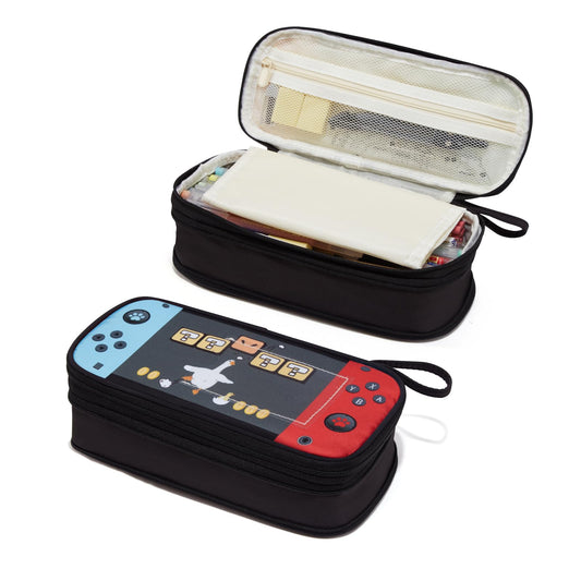 Janhavi Cute Pencil Case for Boys, Large Pencil Pouch with Zipper, Pencil Bag Box Preppy Gift for Teen Boys, Aesthetic Stationery Pen Bag for College, High School Students(Pattern: Game Console)