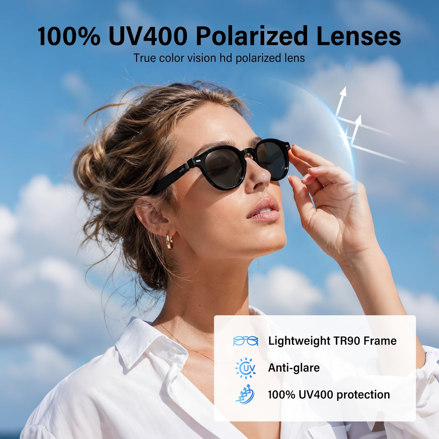 GetD 2026 AI Smart Glasses for Men Women, Translation Glasses with ChatGPT 145 Language, Photochromic Lenses, Bluetooth Glasses 11H Music Play /9H Call for Travel Daily Use