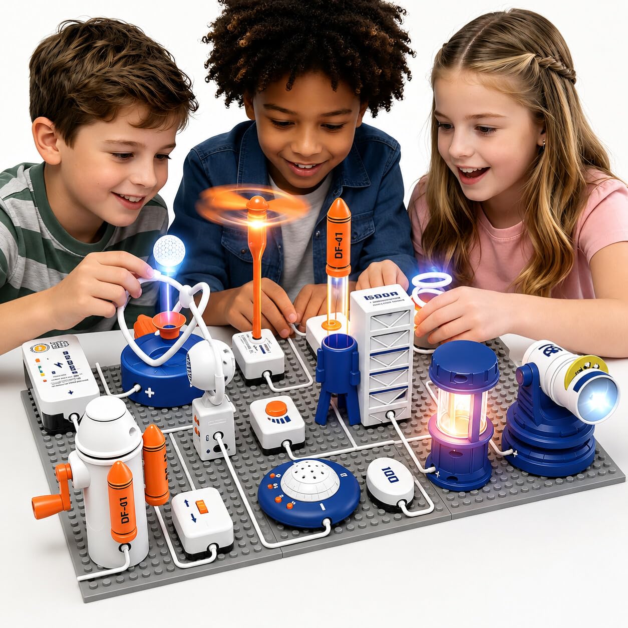 STEM Circuit Kit for Kids Ages 6+, 66PCS Electronics Exploration Kit with 1200+ Creative Projects for Home & School Learning, Educational Physics Science Toy Gift for Boys Girls