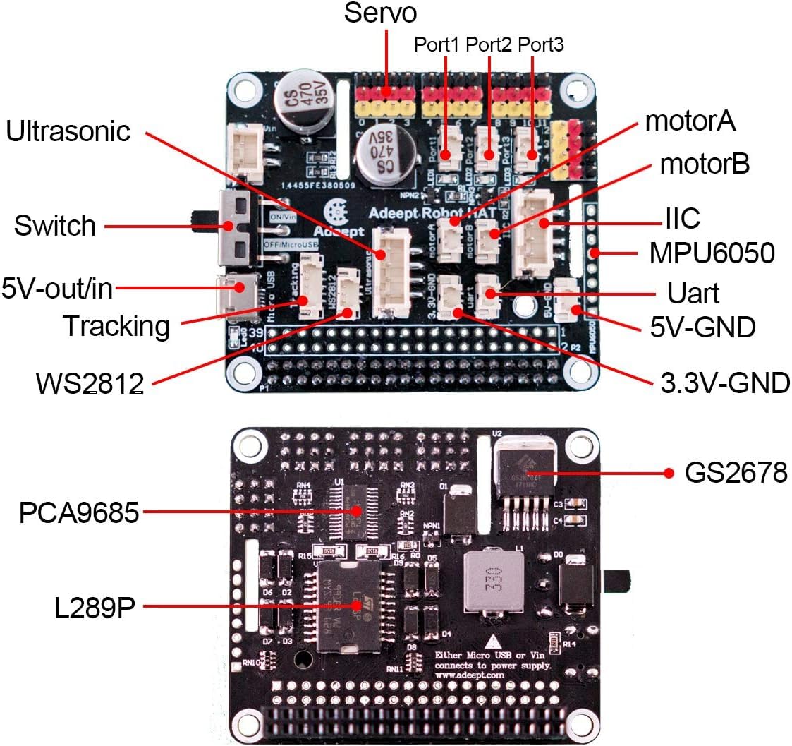 Adeept DarkPaw Bionic Quadruped Spider Robot Kit Compatible with Raspberry Pi 4 3 Model B+/B, STEM Crawling Robot, OpenCV, Self-stabilizing Based on MPU6050 Gyro Sensor, RPi Robot with PDF Manual