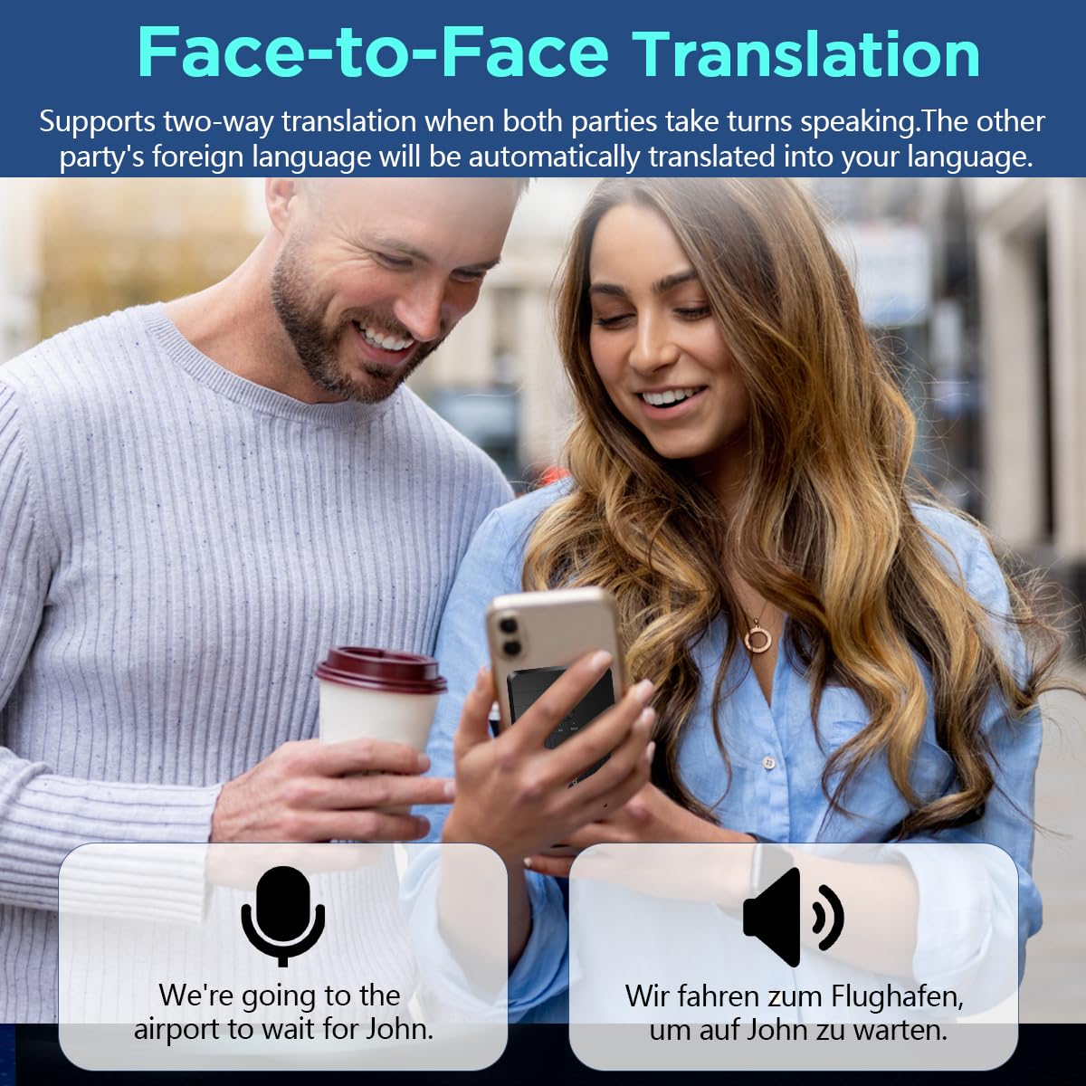 AICase AI Smart Translator,Language Translator Device,App Control,Free AI Transcribe& Summarize,Support 136 Languages,Audio Recorder/Translation forLectures,Meetings,Calls,Travel,Trip.Non-Pro Version