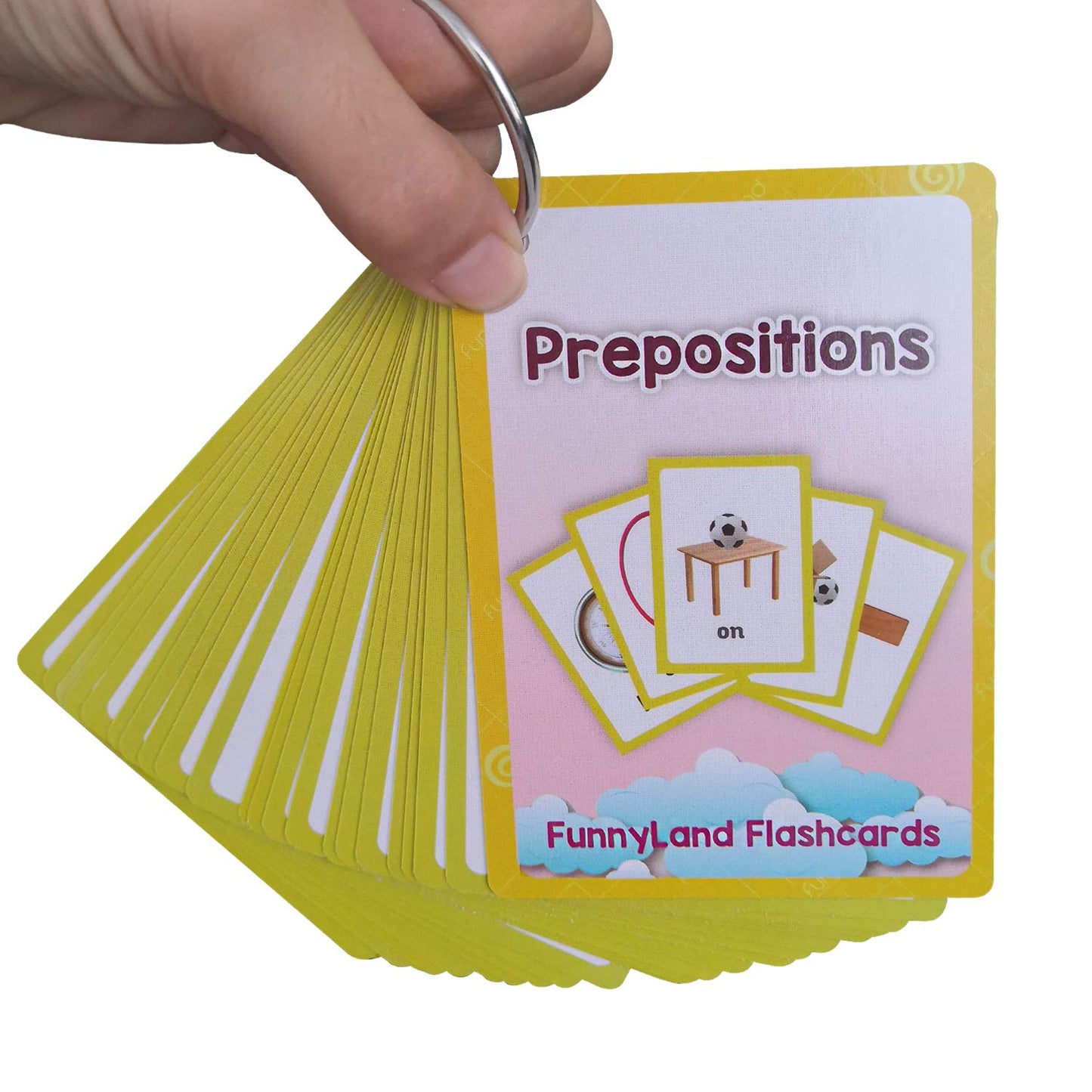 Toys&Sports/Instrument/Classroom/Prepositions Flash Cards English Kids Montessori Learning Toy Child Pocket Card Pre-Kindergarten