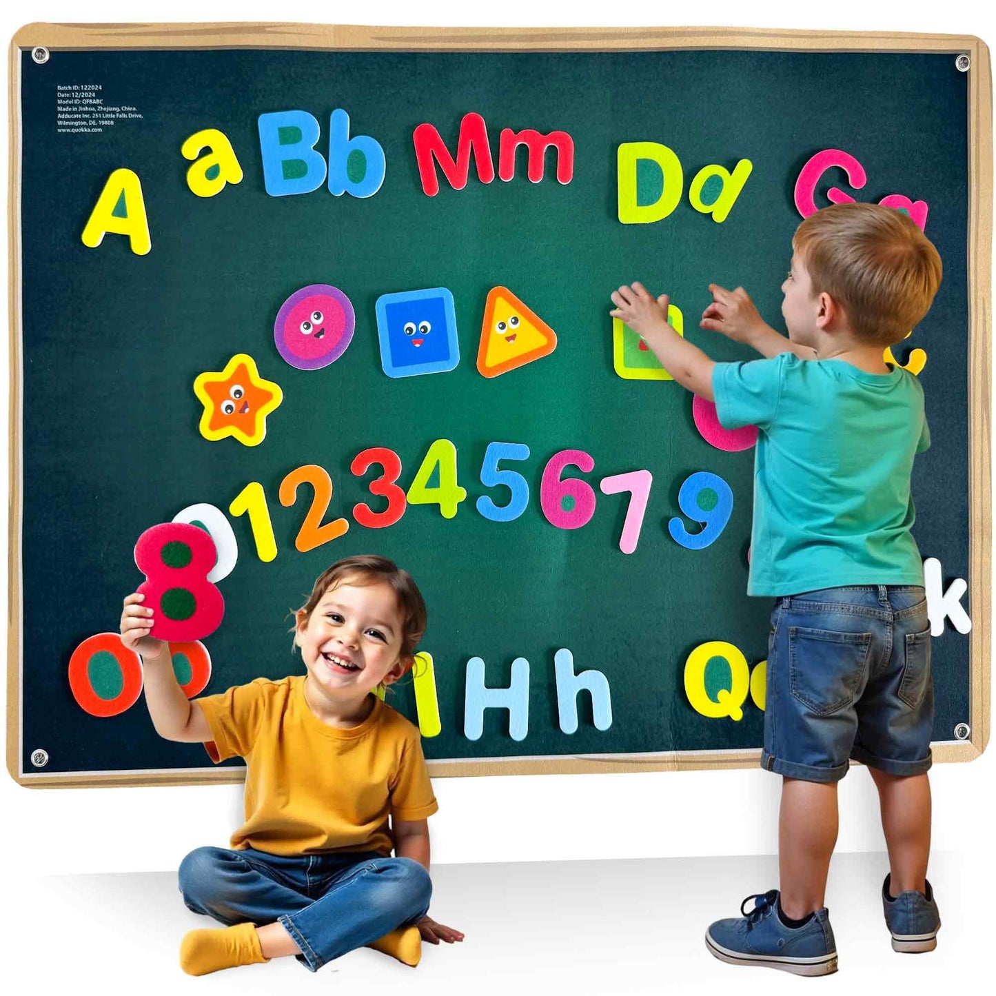 QUOKKA USA Felt Board for Kids 3-5 Years Old - Social Emotional Preschool Learning Activities for Ages 3-5 - Educational Flannel Toy Speech Therapy Gift