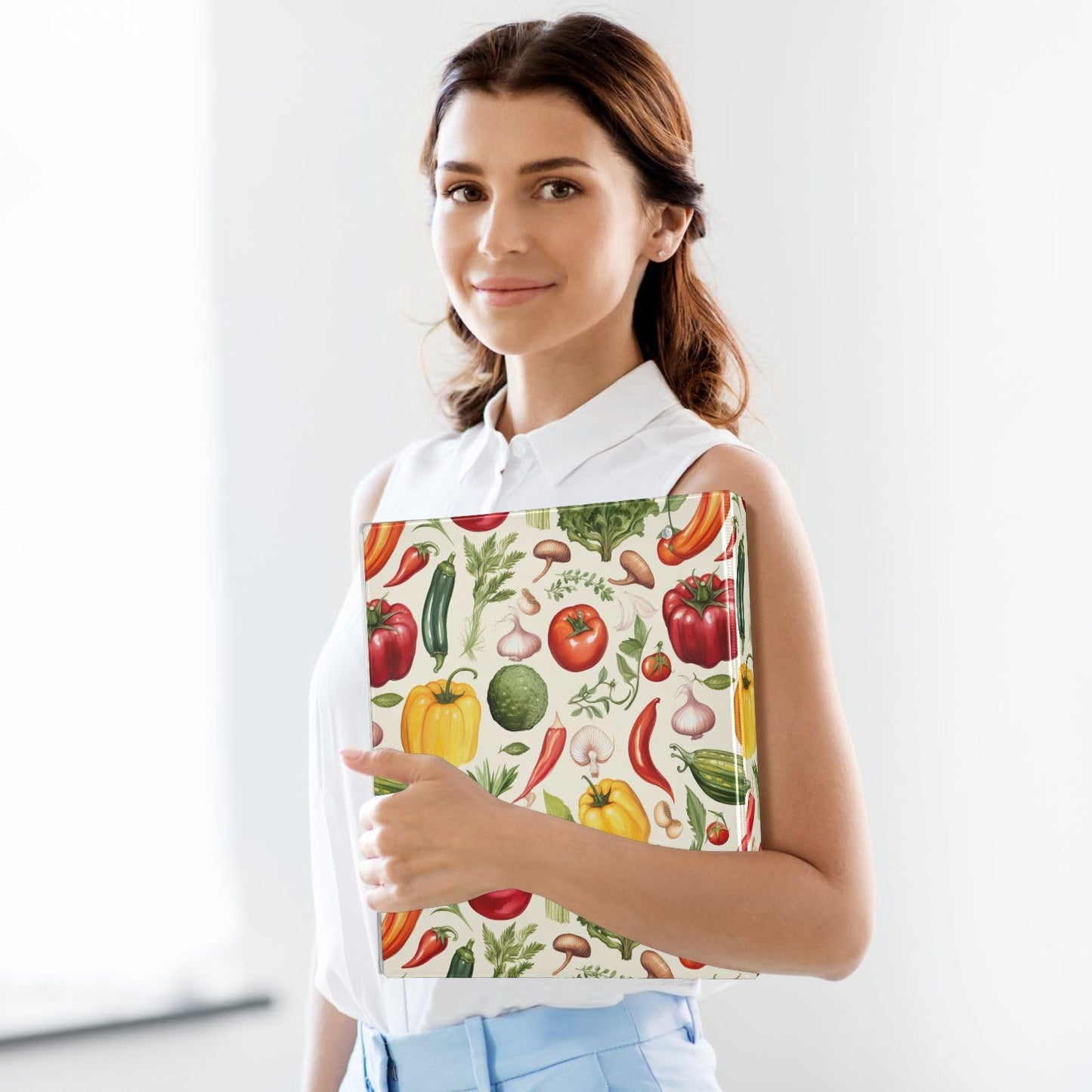 Joko Ivery Vegetables Carrots Tomatoes 3 Ring Binder 1.5 Inch Binders 3 Ring with 3 Pockets & Clipboard Letter Size Three Ring Binder Organizer for Work Recipes Paper Office Supplies Gifts 1 Pack