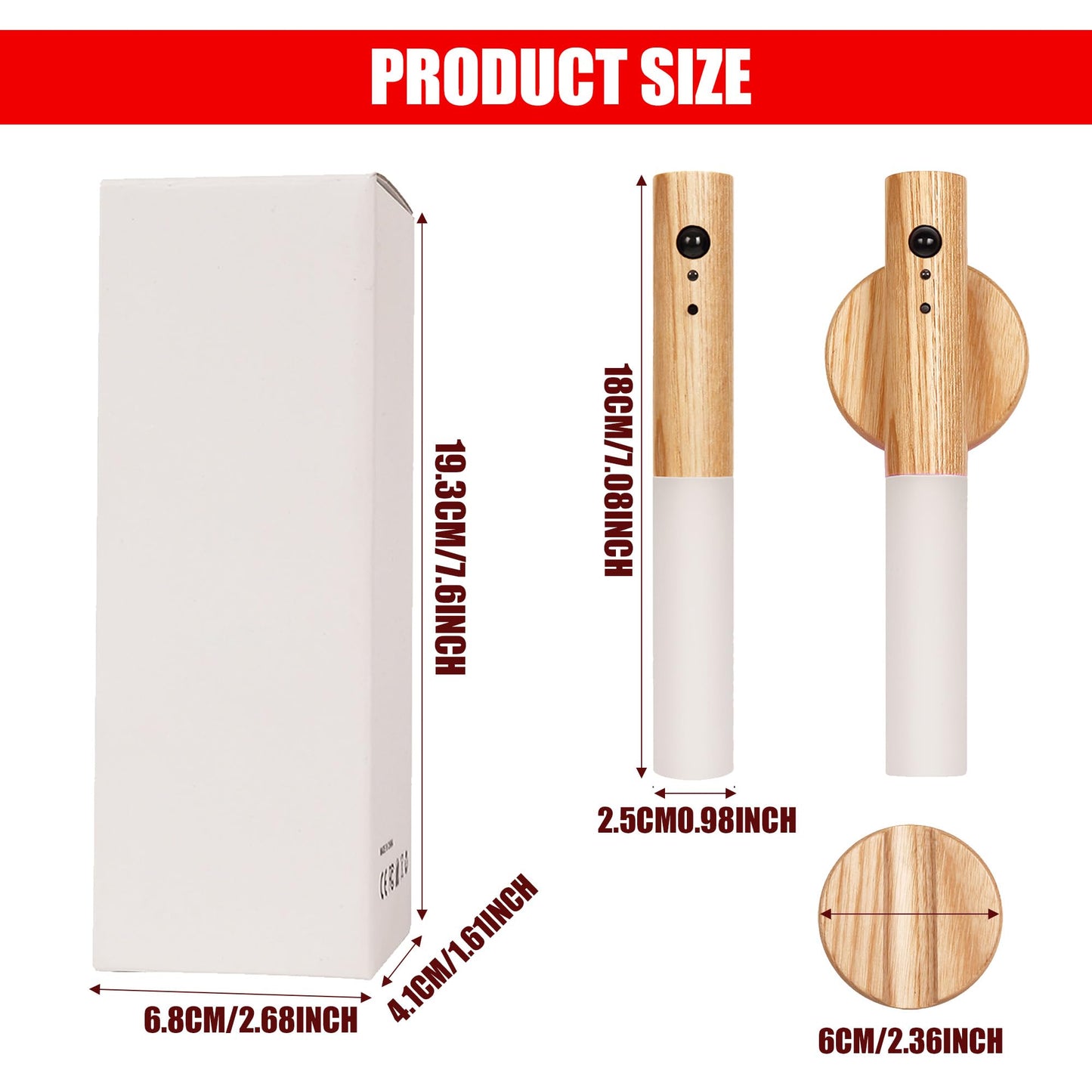 LANDGOO Smart Nursery Night Light - Ash Wood, RGB & 2700K, Child-Safe, Model L8G25A052703