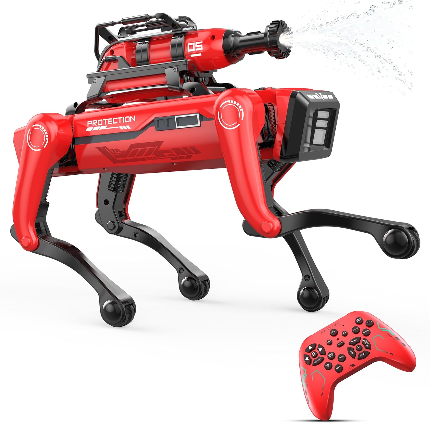 TUEESN Smart Robot Dog - Interactive STEM Toys with Voice & Remote Control, 30+ Lifelike Actions, Programmable Play, 25m Range, Durable & Safe - Best Gift for Kids 3-10 (Firefighting Edition)