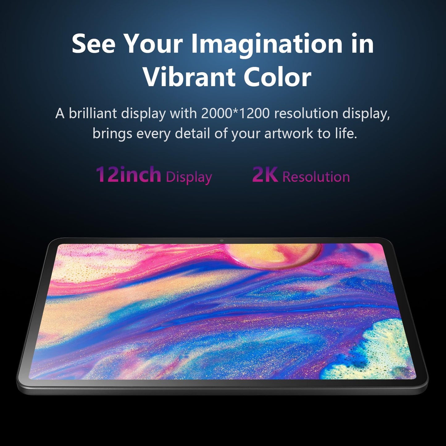 RubensTab T12 Standalone Drawing Tablet No Computer Needed,12 inch FHD Display,Octa-Core CPU,Pre-Installed Drawing Apps & Tutorials,More Bonus Items for Beginners, Artists, Students