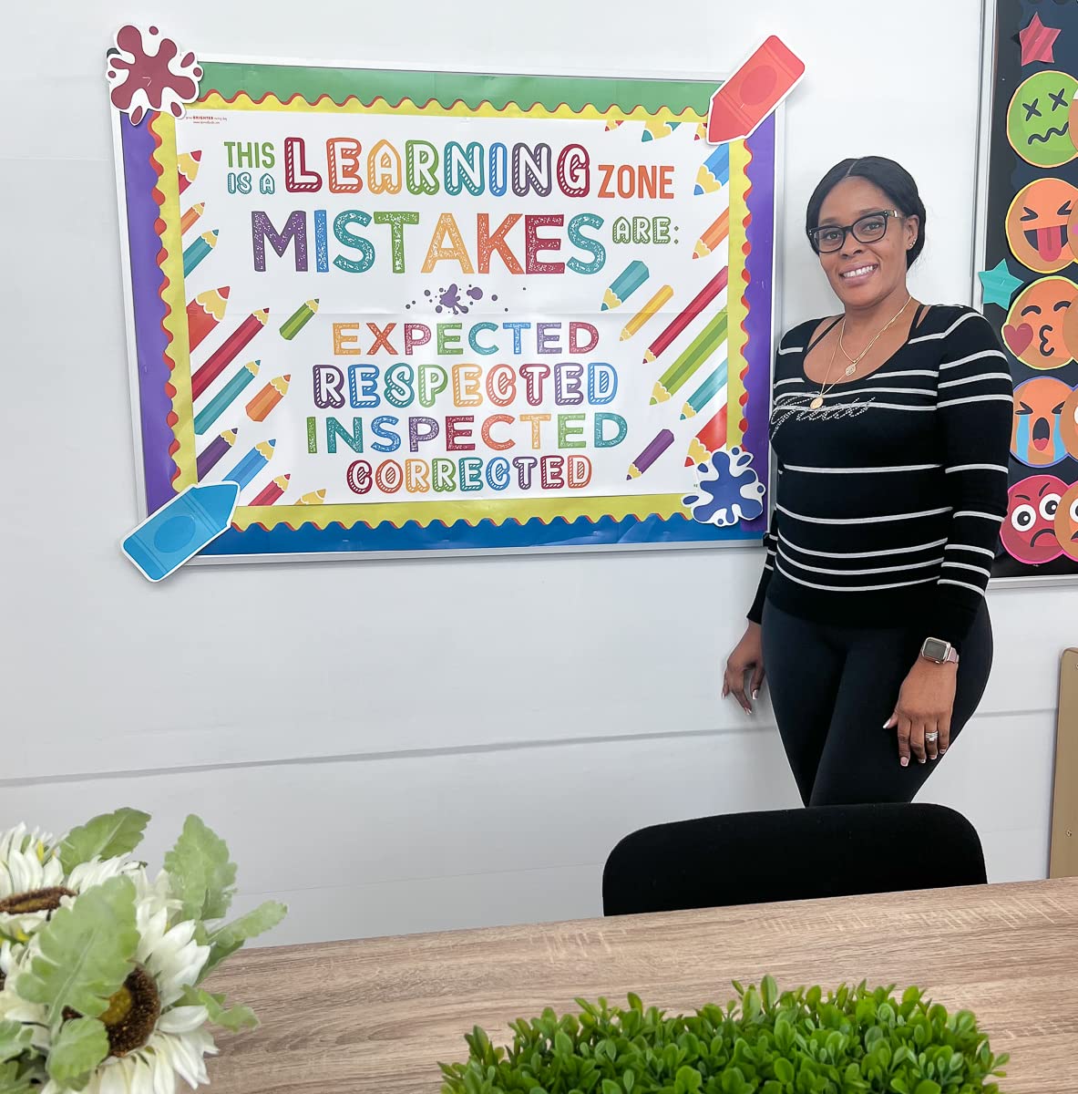Sproutbrite 2 Large 13.5" x 39" Motivational Posters for Classroom - Learning Zone - Educational, Motivational & Inspirational Growth Mindset for Teacher, Students Creates a Supportive Learning Zone