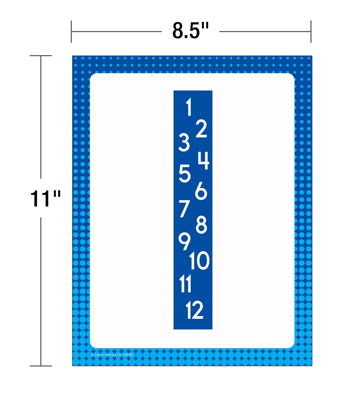 Carson Dellosa 12-Piece Multiples Posters, 8.5" x 11" Wall Art Covering 1-12 Math Facts for Bulletin Board, Mathematics Classroom Decor and Teacher Supplies
