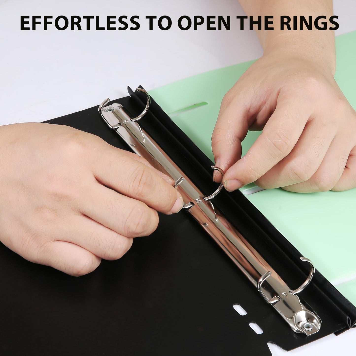 WOT I 6-Pack 1 Inch Telescoping 3 Ring Binder, Expandable Flexible Binder - Patented Design for Easy Portability, Holds 225 Sheets (Assorted Pastels)