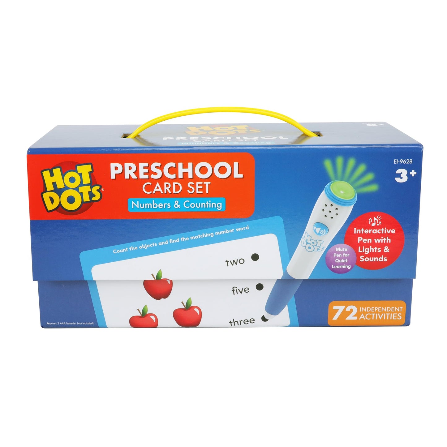 Educational Insights Hot Dots Numbers & Counting Set - Preschool Learning Activities, Interactive Math Flash Cards for Toddlers 3-5 Years, Kindergarten Classroom Must Haves & Homeschool Essentials