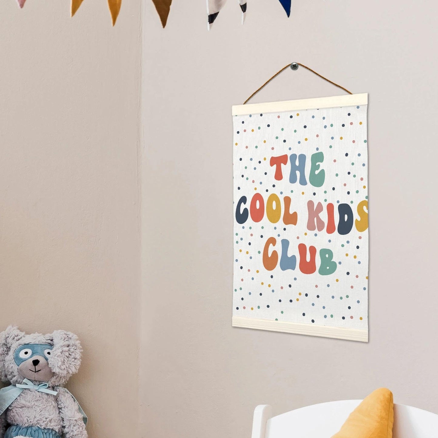 LKETW Kids Playroom Poster Hanger Frame 12x16 Inch, Toddler Room Wall Art Posters for Playroom, The Cool Kids Club Hanging Banner Decor for Toddler Boy Girl Room Nursery Playroom