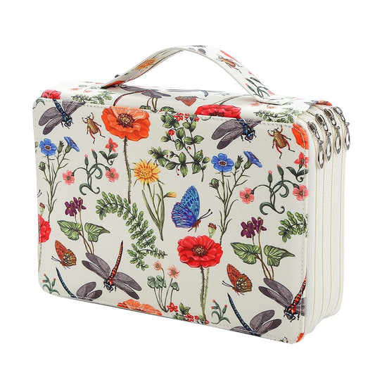 Lbxgap 200 Slots Colored Pencil Case Organizer, 4-Layer Zipper Pencil Bag with Handle, Large Capacity Portable Art Supply Organizer for Watercolor Pencils, Gel Pens for Artist
