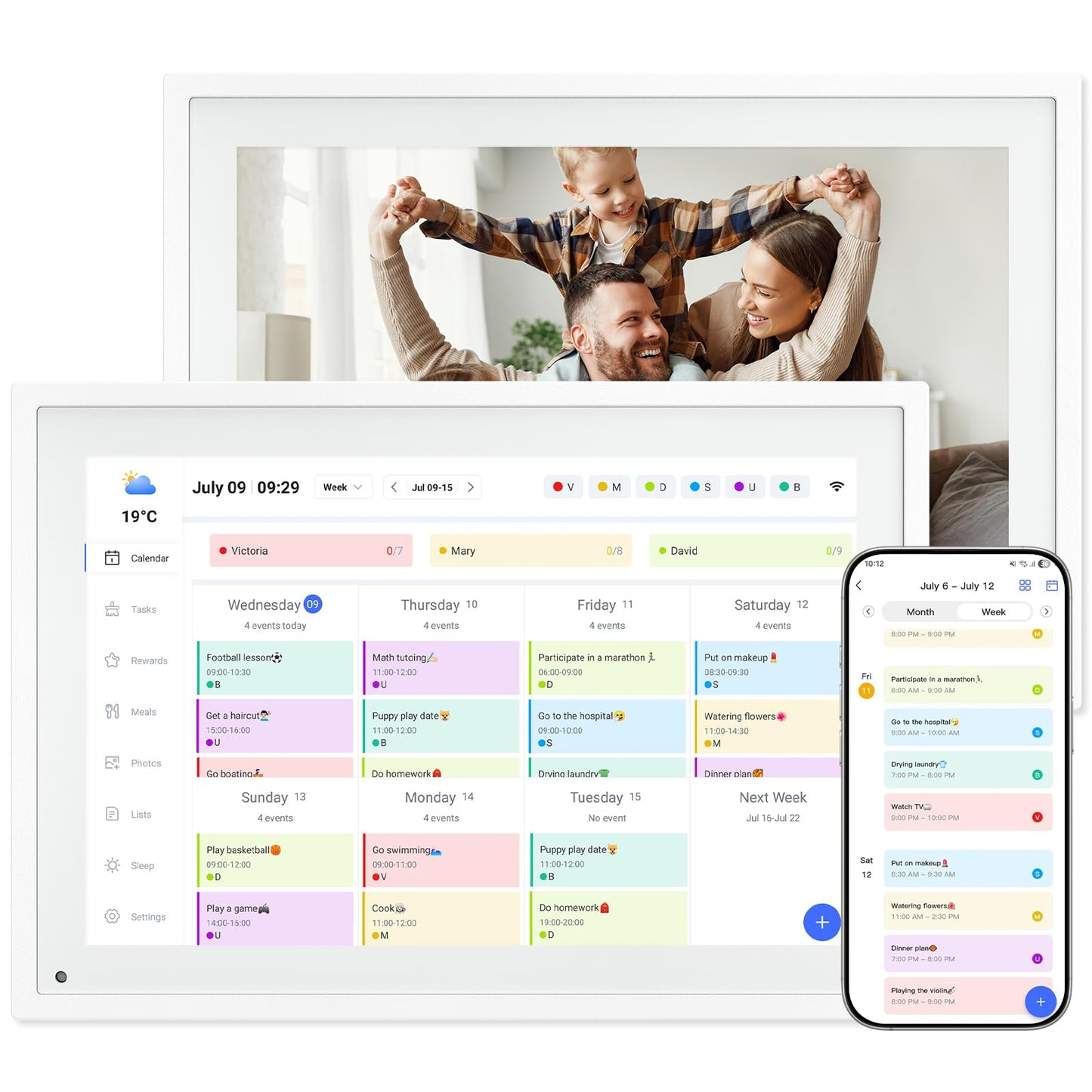 Digital Calendar,10.1 Inch Planner Electronic Calendar&Chore Chart,Smart Calendar Touchscreen Interactive Display for Family Schedules,Bussiness Working tasks,Great for Organizing Your Routines,Gifts for Women Mom