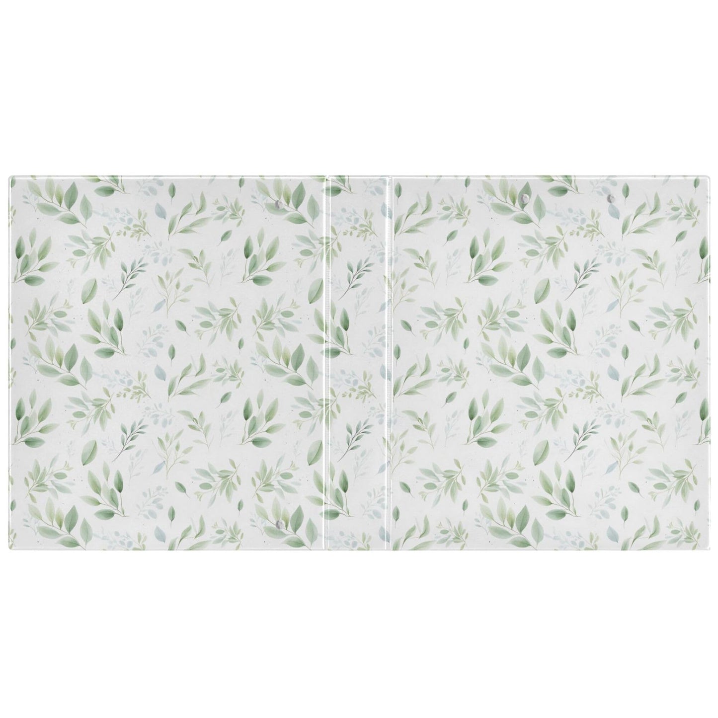 Eucalyptus Leaves Round Ring Binders 1.5 Plant Leaves Green White 3 Ring Clipboard Binder for Office School Work Supplies File Folder 200 Sheet Capacity Easy Open