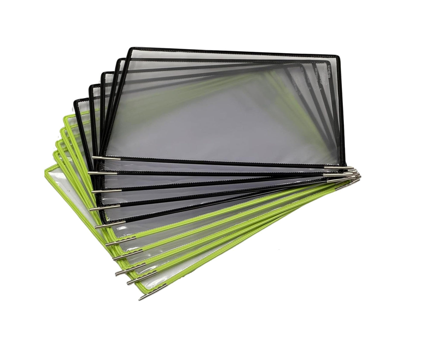 Tarifold Wall Mount Reference System with 10 Double-Sided Green & Black-Framed Display Pockets - 20 Sheet Capacity - Letter-Size (WBL291)