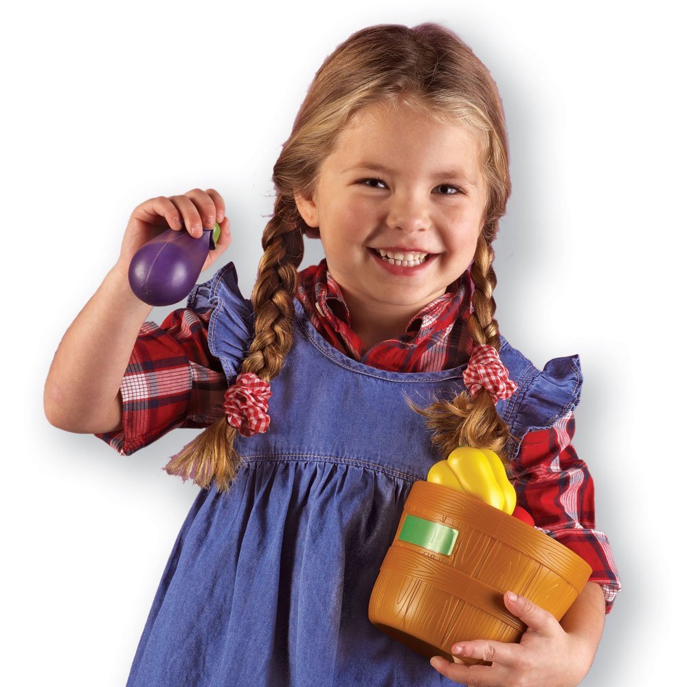 Learning Resources New Sprouts Bushel of Veggies - 10 Pieces, Ages 18+ Months, Play Food for Toddlers, Pretend Play Toys, Veggies for Kids