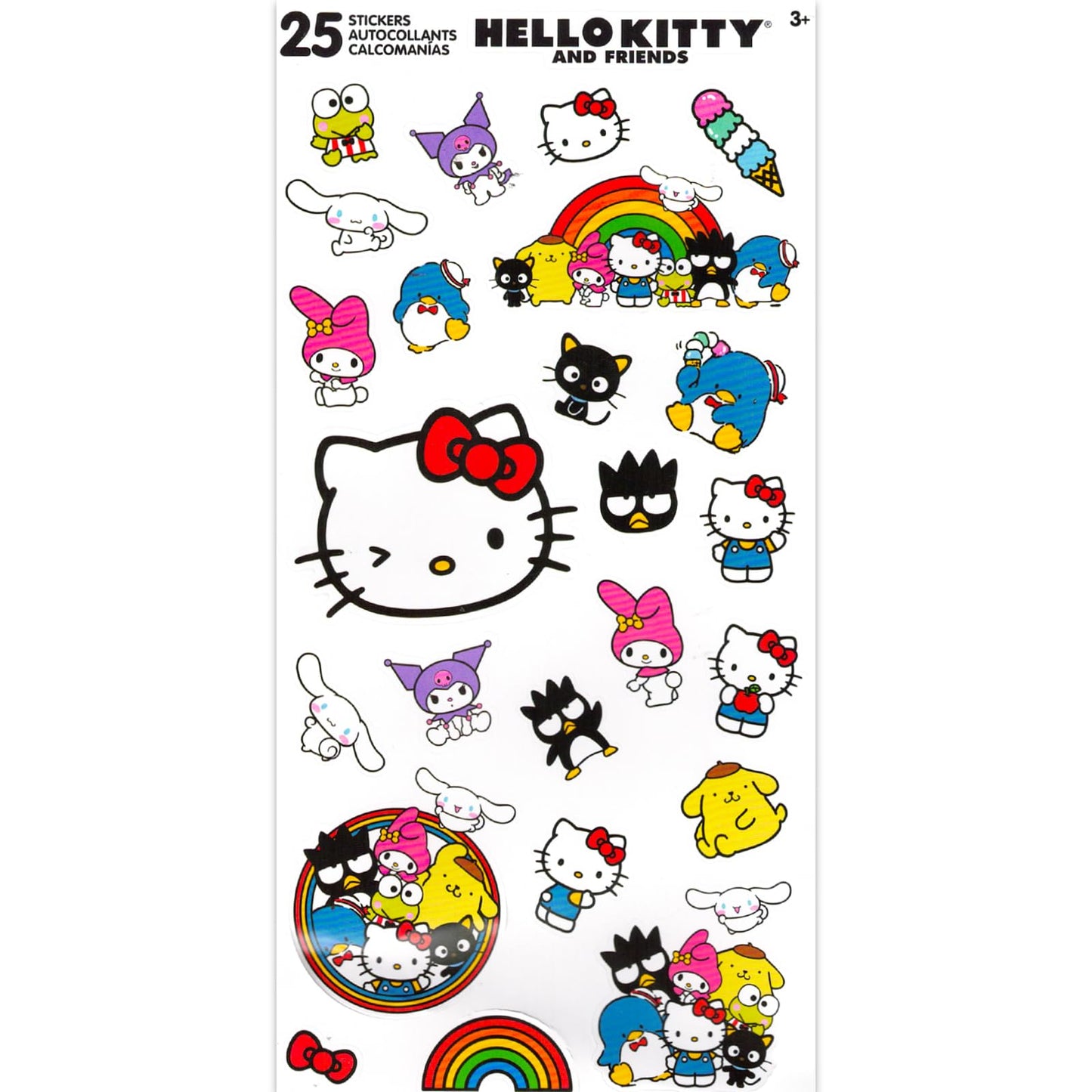 My Melody School Supplies Pack - 11 Pc Bundle of Sanrio Pencils & Topper, Ruler, Eraser, Stickers, More | Hello Kitty & Friends School Supplies