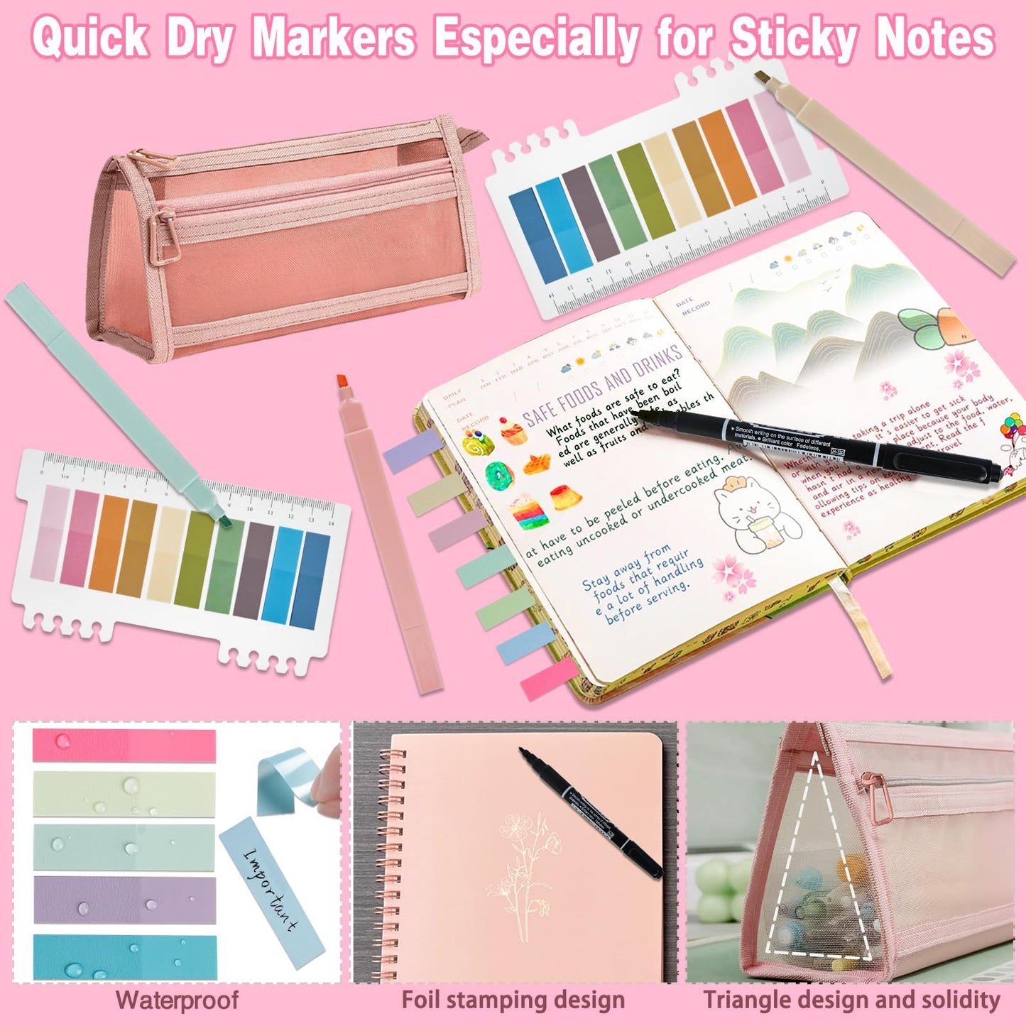 HRFGWDD Bible Study Supplies [78 PCS] for Women - Bible Journaling Kit with No Bleed Highlighters & Pens, Bible Tabs Set and Bible Verse Gifts for Scripture Study