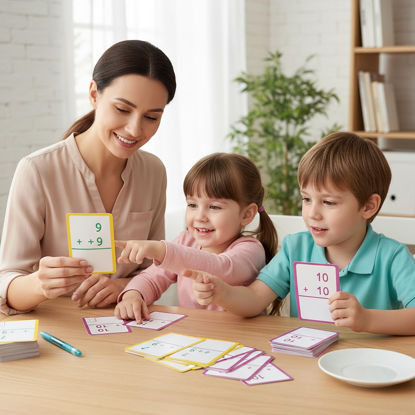BAZIC Products Addition Flash Cards, 36 Cards, Ages 6+, for Kids Learning Classroom, Box of 24
