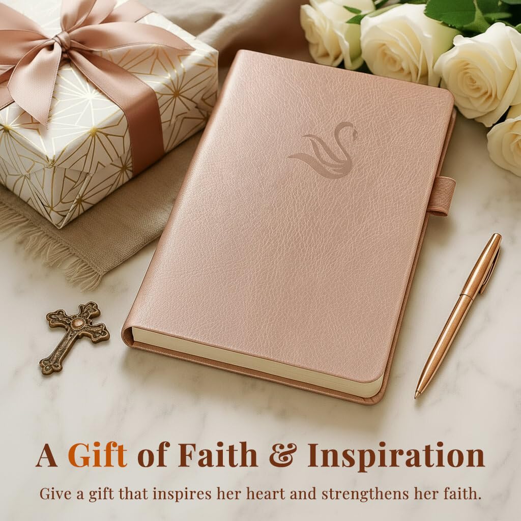 Bible Study Journal for Women – Guided Christian Notebook with Bible Reading Tracker, Prayer Prompts, Church Notes & Bible Study Supplies, Bible Journaling Kit, Beautiful Faith Gift for Her