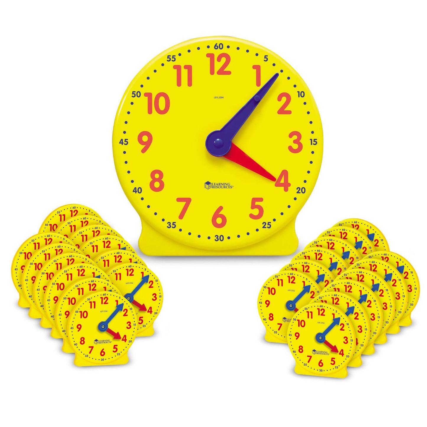 Learning Resources Classroom Clock Kit - Preschool Must Have, Teaching Time Activity , About Flash Time Cards, Montessori Toys, Math Manipulatives, Gifts for Boys and Girls, Toddler Activities