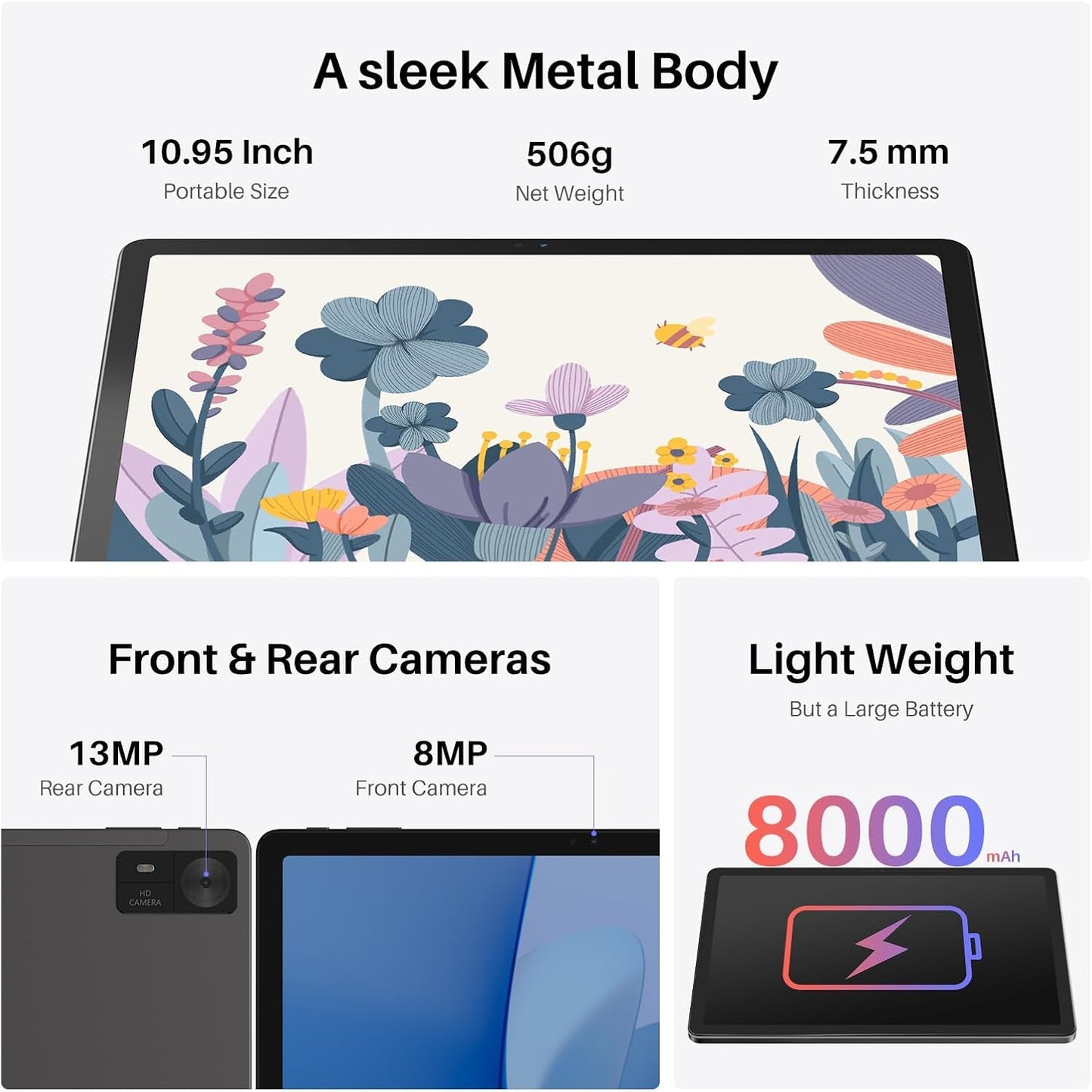 HUION KAMVAS Slate 11 Standalone Drawing Tablet No Computer Needed with Anti-Glare Screen, 10.95 Inch Digital Art Tablet with Tilt-Alignment Stylus, 90Hz Android 14 Pad with 8GB + 128GB for Artists