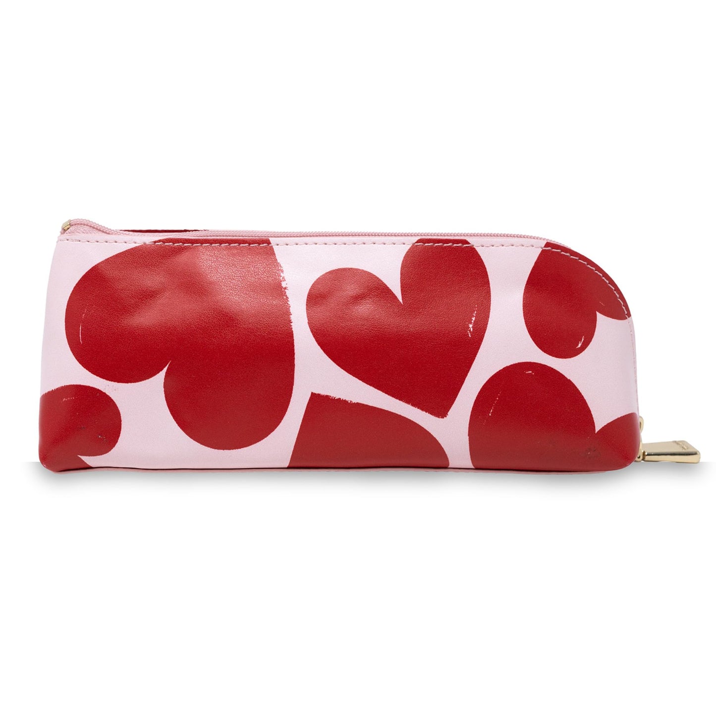 kate spade new york Pen and Pencil Case with Office Supplies, Zip Pouch Includes 2 Pencils, Sharpener, Eraser, and Ruler, Sweet Hearts