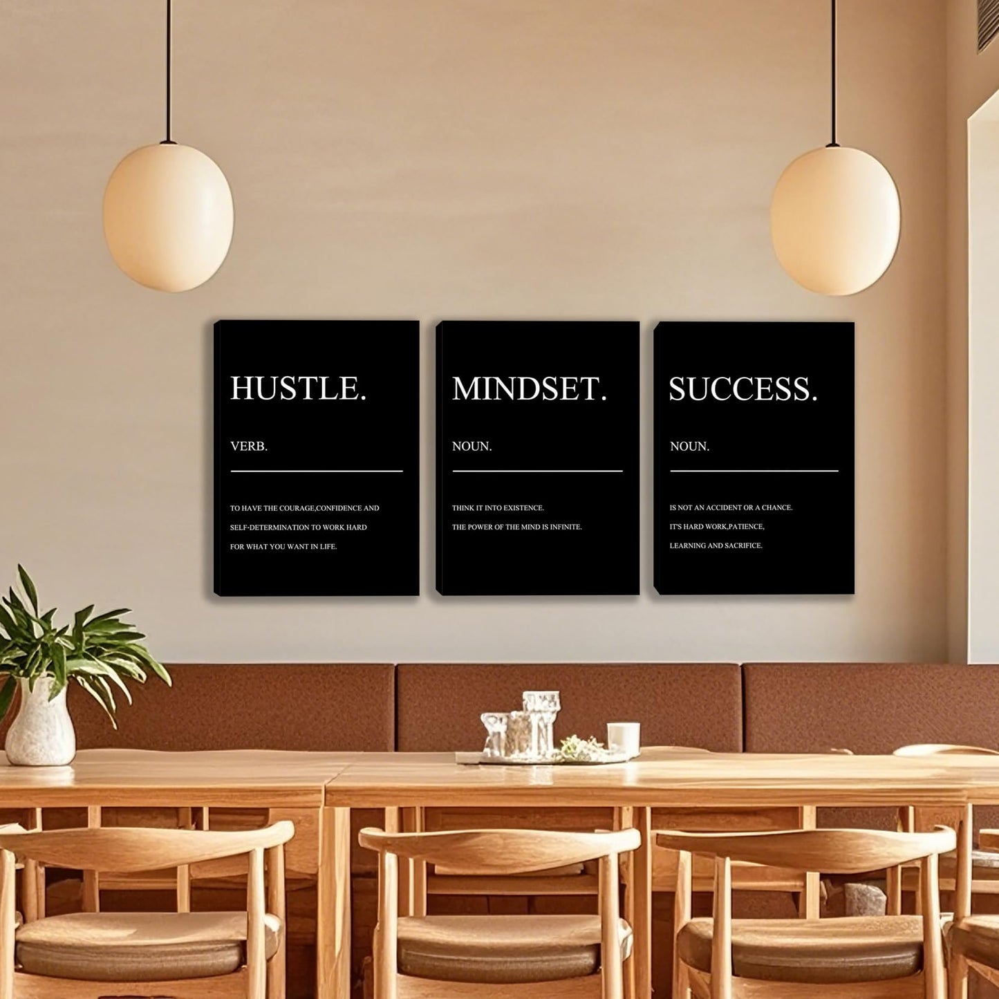 3 Panel Print Canvas Wall Art Motivational Office Wall Decor Painting Inspirational Posters Modern Inspiring Artwork for Home Living Room Bedroom Wall Decor Office Wall Art Ready to Hang - 36"Wx 16"H