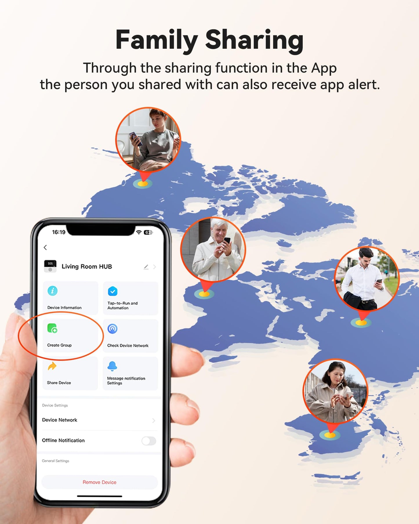 PILSAMAS Wireless Caregiver Call Button System - Dual Hub, Multi-Location Alarm, Dsiplay Caller ID & App Alert, No Monthly Fee, 4 IP65 Panic Buttons, Emergency Alert for Elderly at Home/Nursing Homes