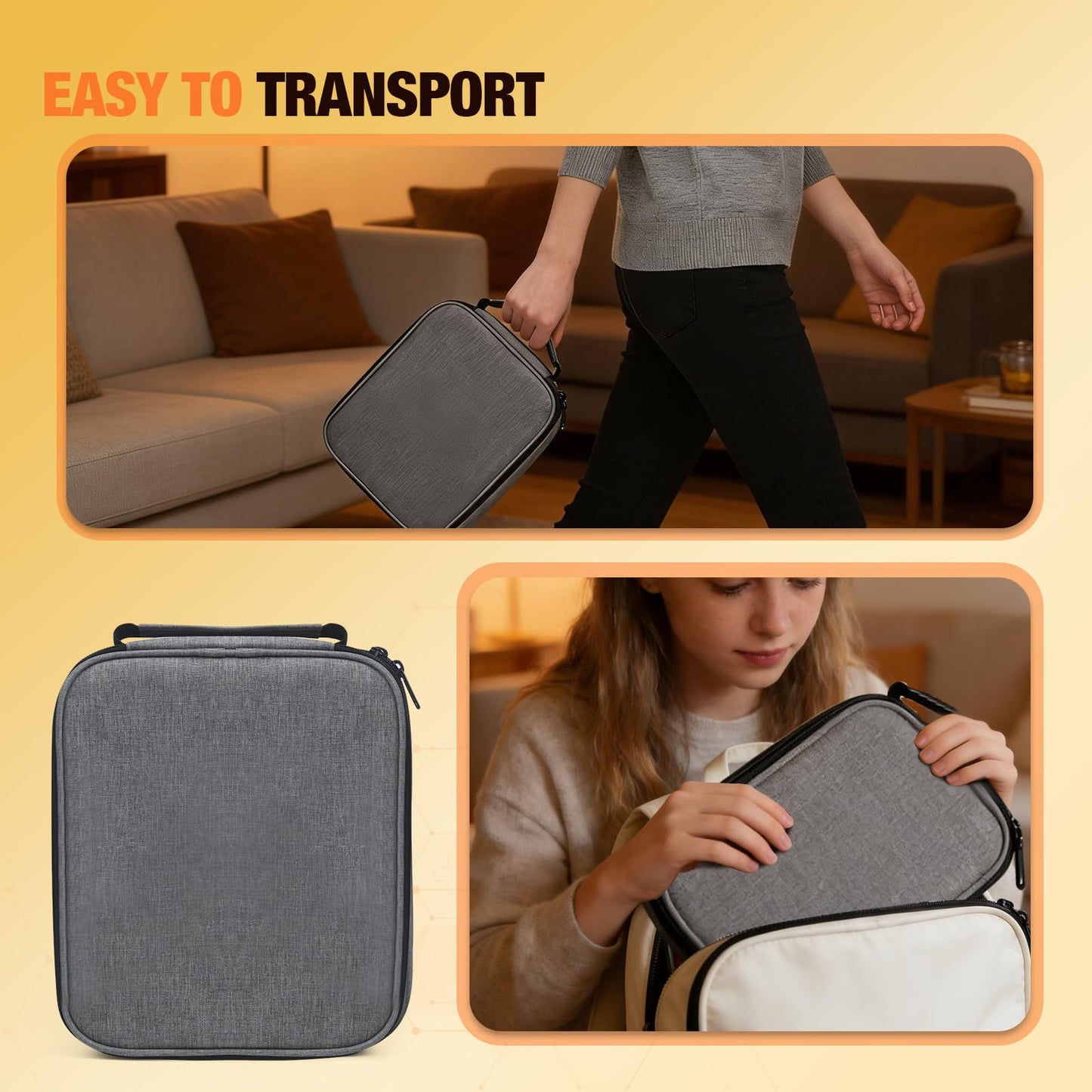 Portable Trainer Device for Emergency Response Courses, with Voice Guidance, 4 Training Modes, Reusable Training Pads, Carrying Case Included