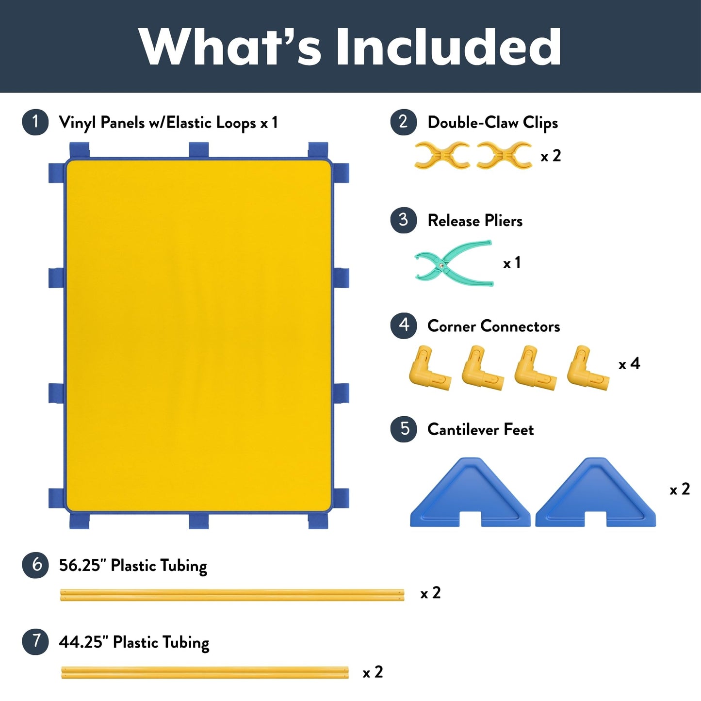 Children's Factory Big Screen PlayPanel, Kids Room Divider, Classroom Privacy Screen, Cantilever Feet Included, Yellow